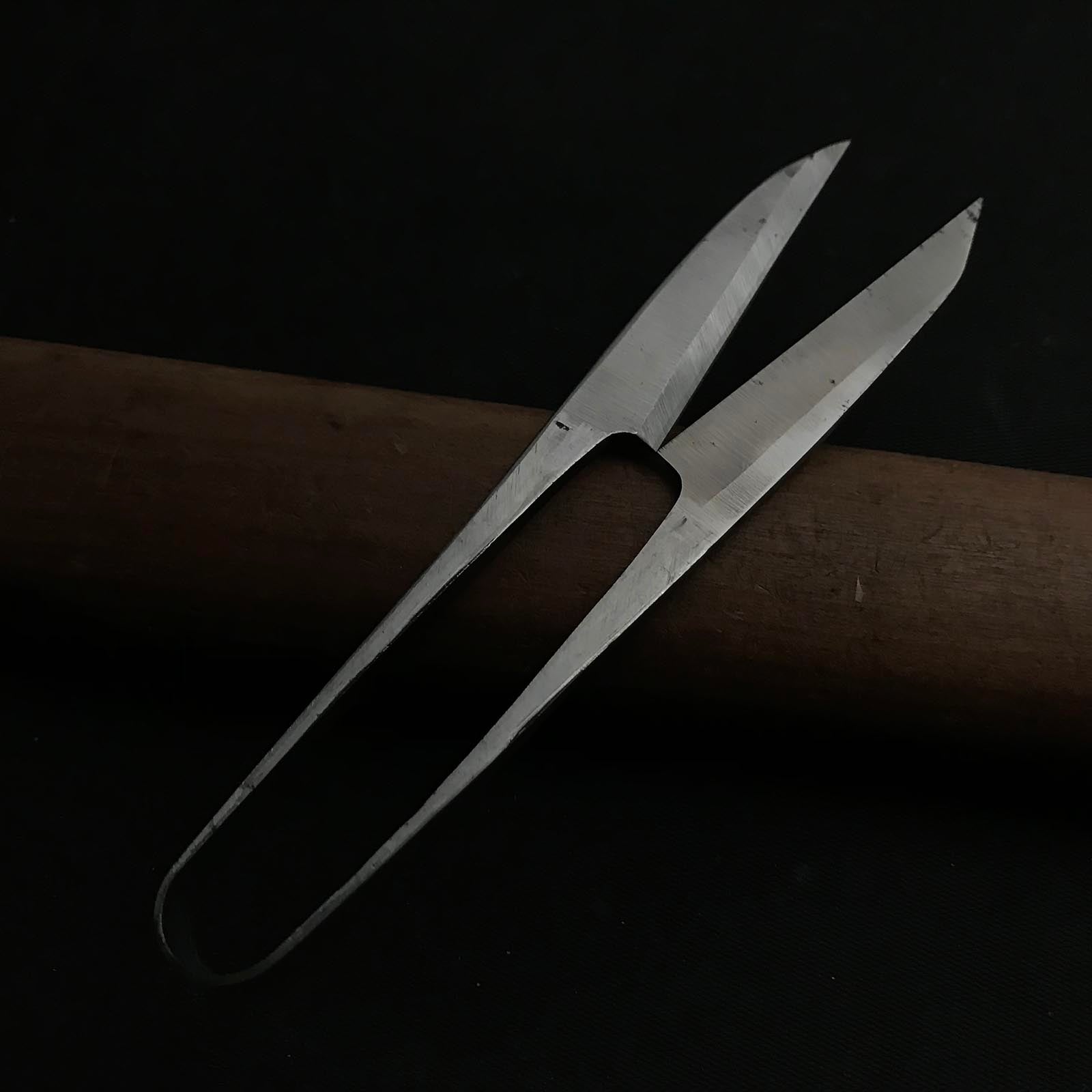 Old stock Minamoto mitsuhisa Nigiri basami Hand made Traditional Japanese scissors polished 掘出し物 源光久 握り鋏 手作り 磨仕上げ