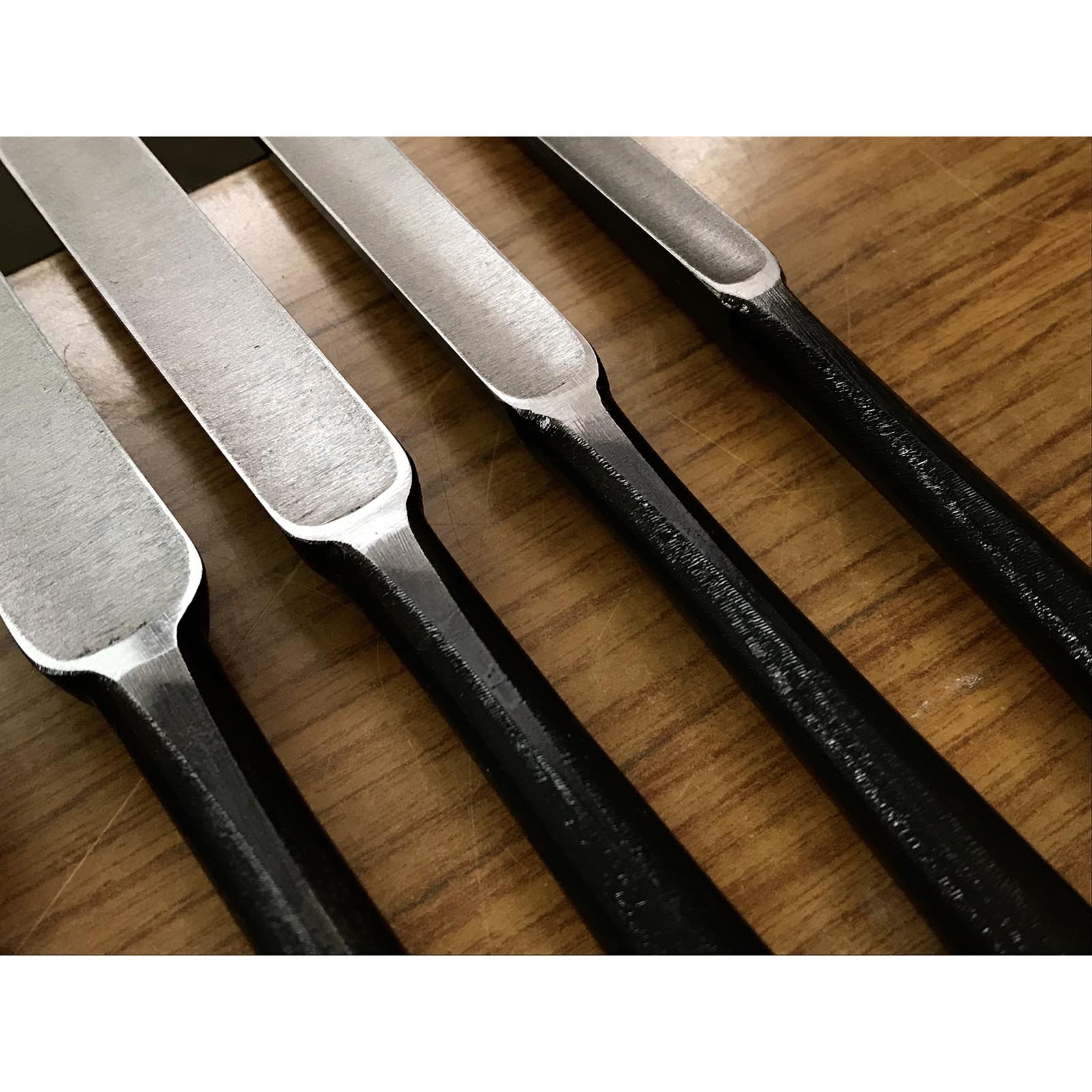 Tasai Paring chisels (Usunomi) with blue steel 田斎作 薄鑿 9~48mm