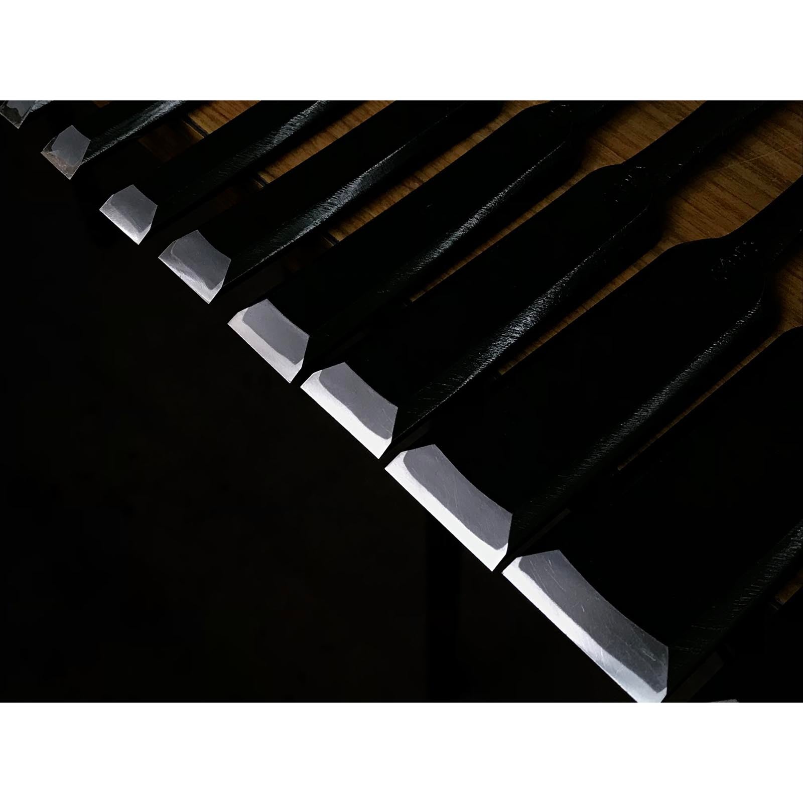 Tasai Paring chisels (Usunomi) with blue steel 田斎作 薄鑿 9~48mm