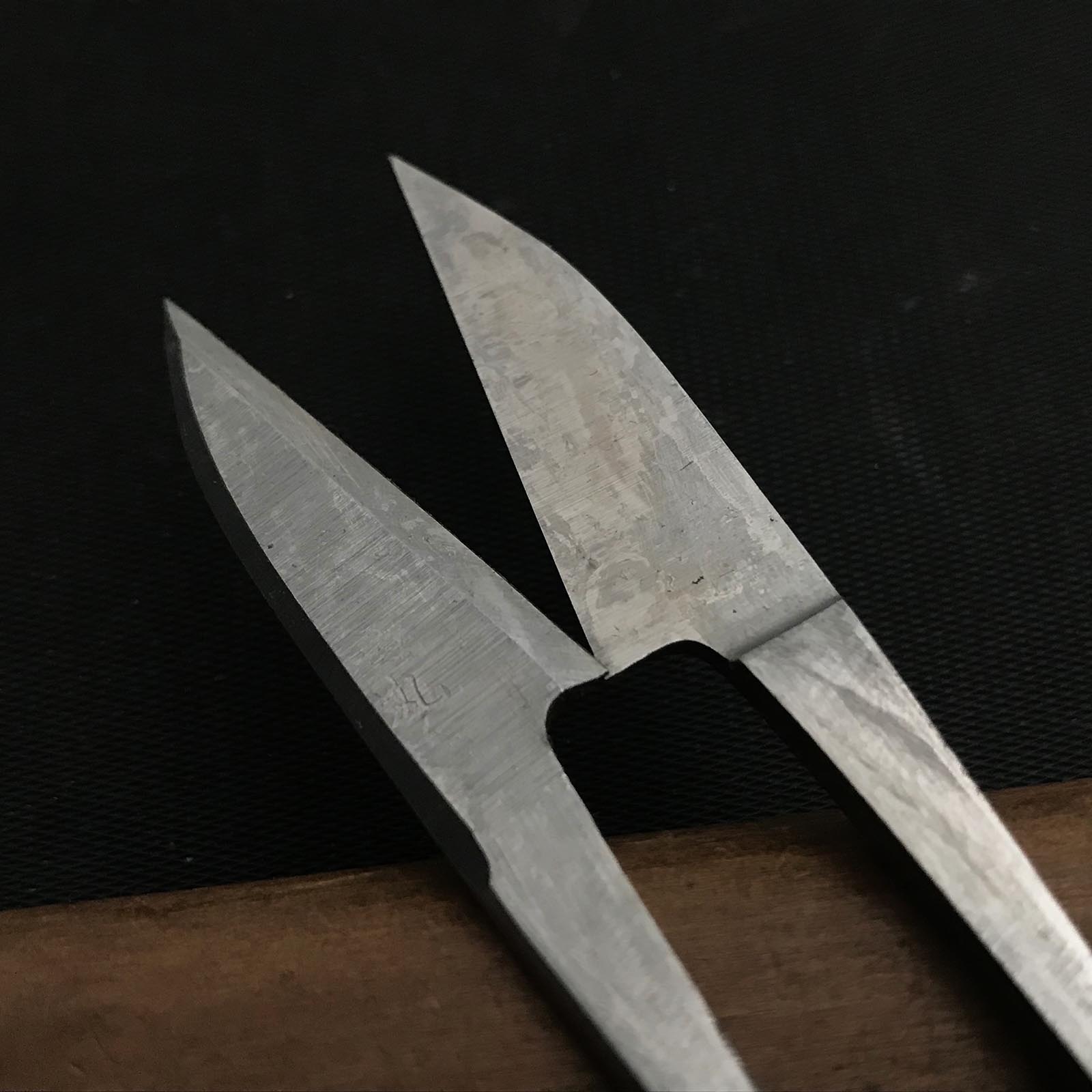 Old stock Tsurumaru Nigiri basami Hand made Traditional Japanese scissors polished 掘出し物 鶴丸 握り鋏 手作り 磨仕上げ