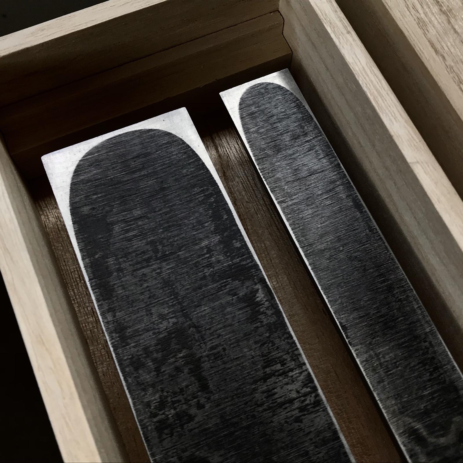 Fujihiro #2 Slick Chisels set by Chuutarou Imai 今井忠太郎作 二治弘 本突き組鑿 48mm 24mm