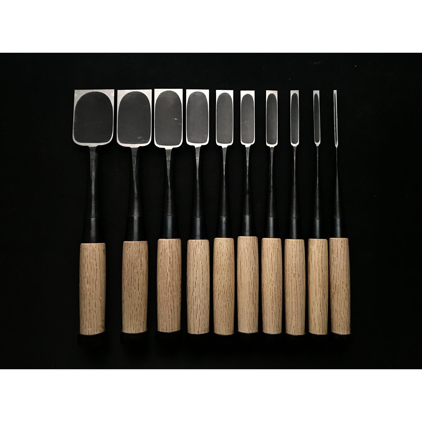 Fujihiro #3 Long neck Bench chisels set by Chuutarou Imai 今井忠太郎作 二治弘 首長追入組鑿 Oiirenomi