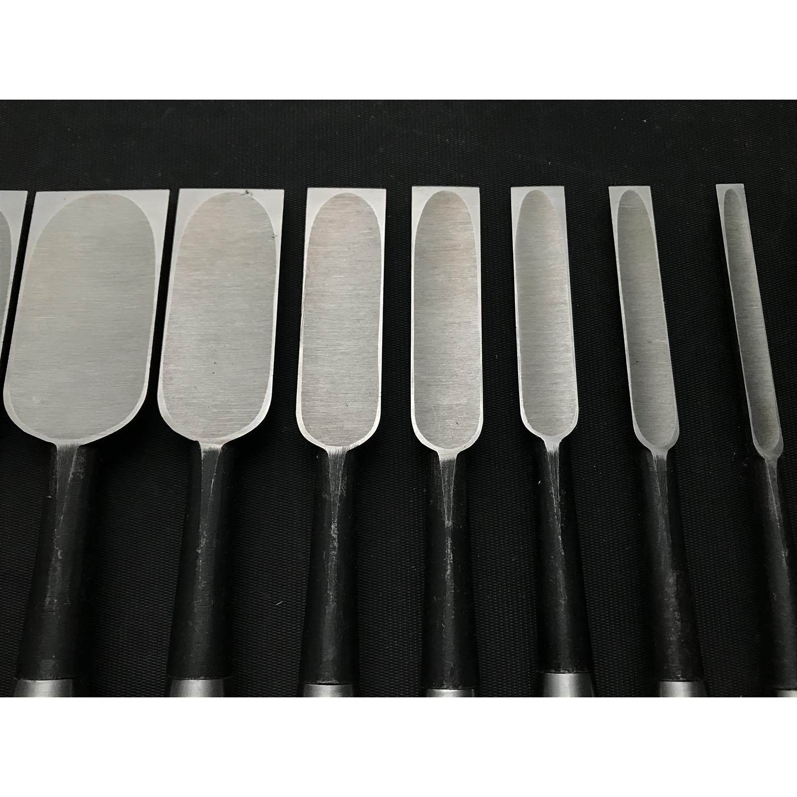 Old Stock Hidari Hisasaku First Generation Bench chisels set 掘出し物 池上喜作氏 初代左久作 追入組鑿