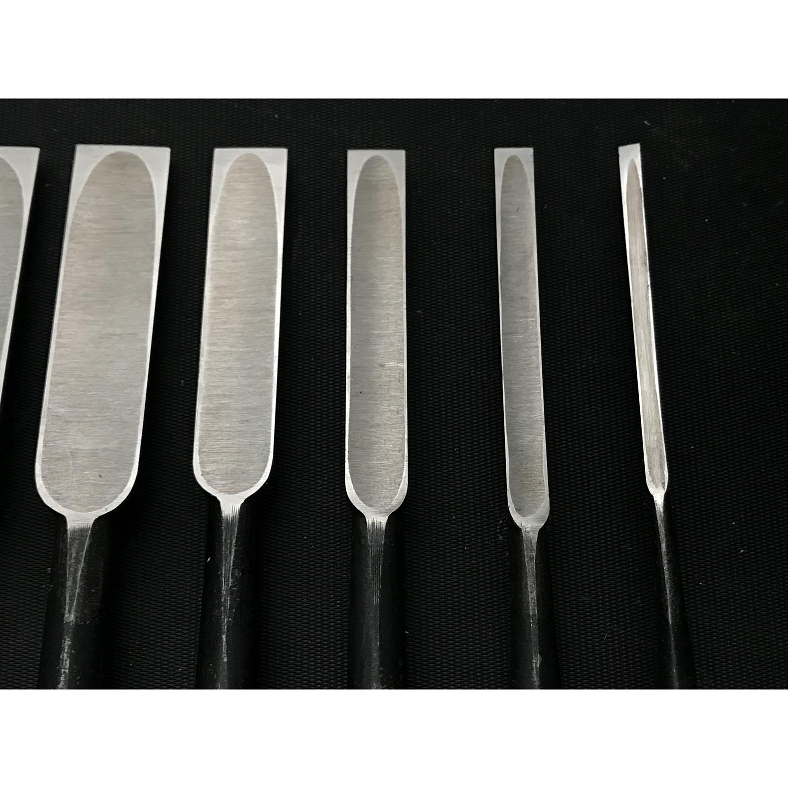 Old Stock Hidari Hisasaku First Generation Bench chisels set 掘出し物 池上喜作氏 初代左久作 追入組鑿