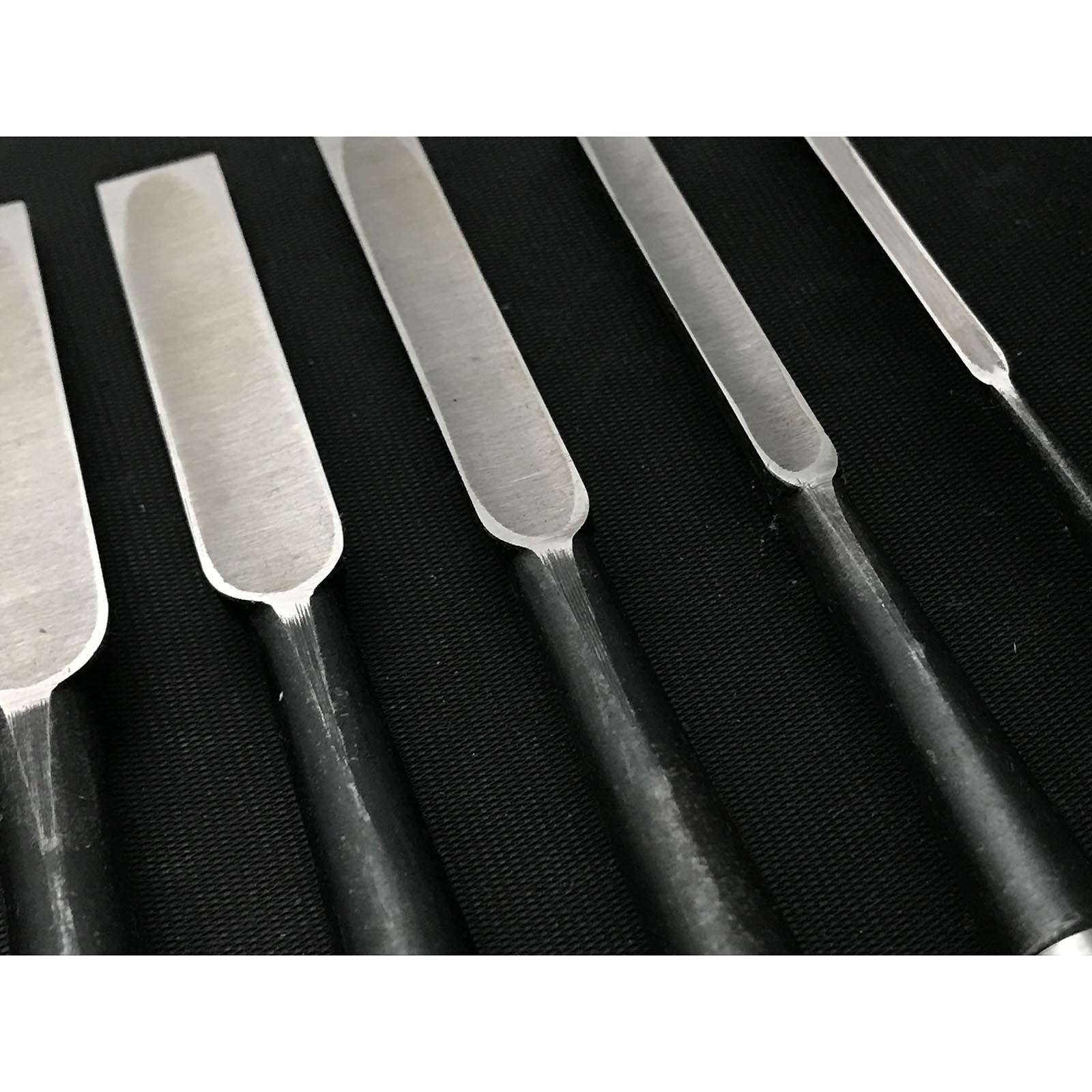 Old Stock Hidari Hisasaku First Generation Bench chisels set 掘出し物 池上喜作氏 初代左久作 追入組鑿