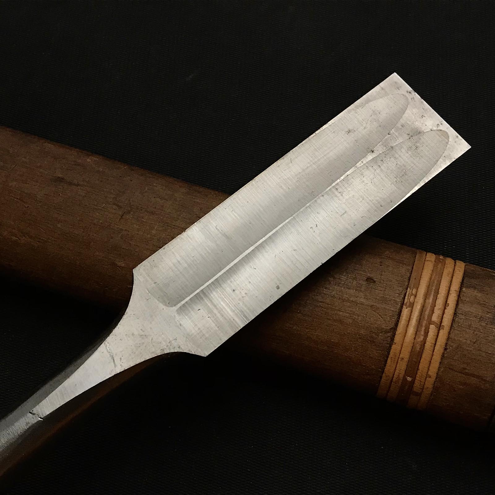 旧蔵 東宗吉 ダメキリノミ 掘り出し物 东宗吉 ダメ切り鑿 二つ裏 ダメキリノミ 24mm