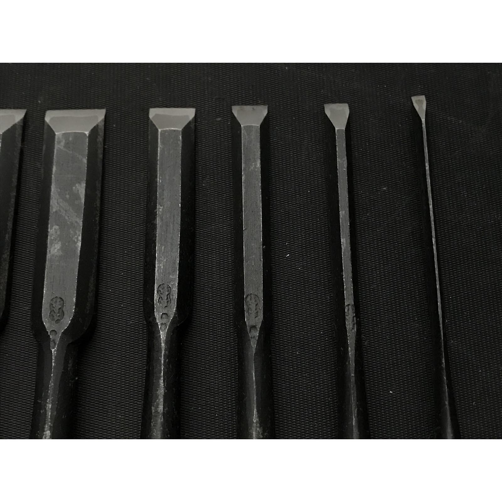 Old Stock Hidari Hisasaku First Generation Bench chisels set 掘出し物 池上喜作氏 初代左久作 追入組鑿