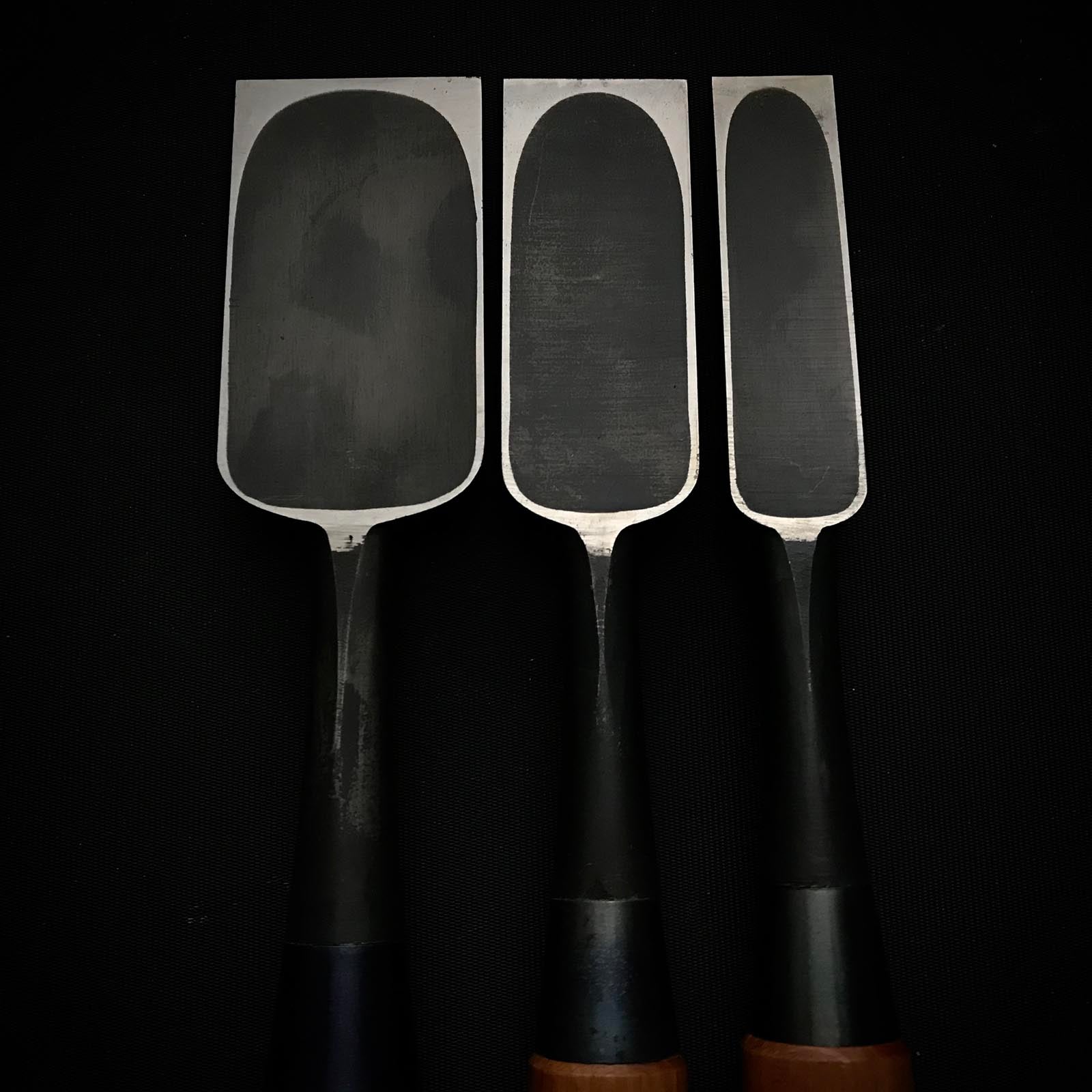 Keijyu Timber chisel by Keizaburo Nagaoke (Tatakinomi) 永桶啓三郎作 啓寿 叩き鑿 48mm 36mm 24mm