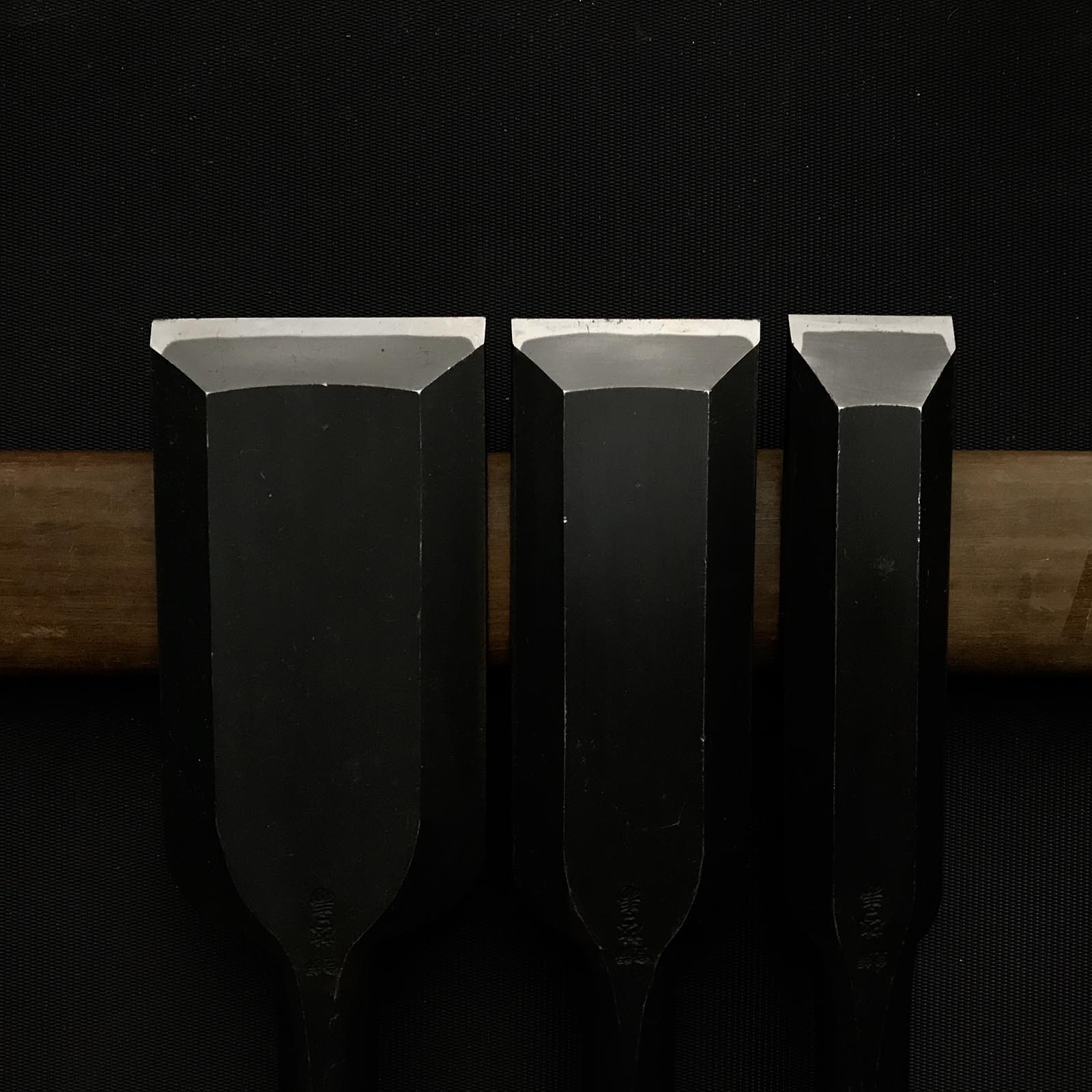 Keijyu Timber chisel by Keizaburo Nagaoke (Tatakinomi) 永桶啓三郎作 啓寿 叩き鑿 48mm 36mm 24mm