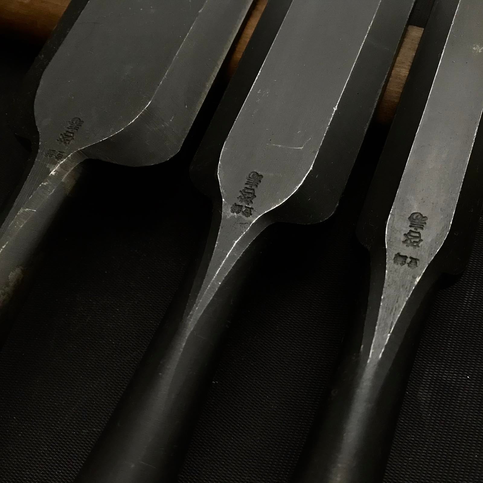 Keijyu Timber chisel by Keizaburo Nagaoke (Tatakinomi) 永桶啓三郎作 啓寿 叩き鑿 48mm 36mm 24mm