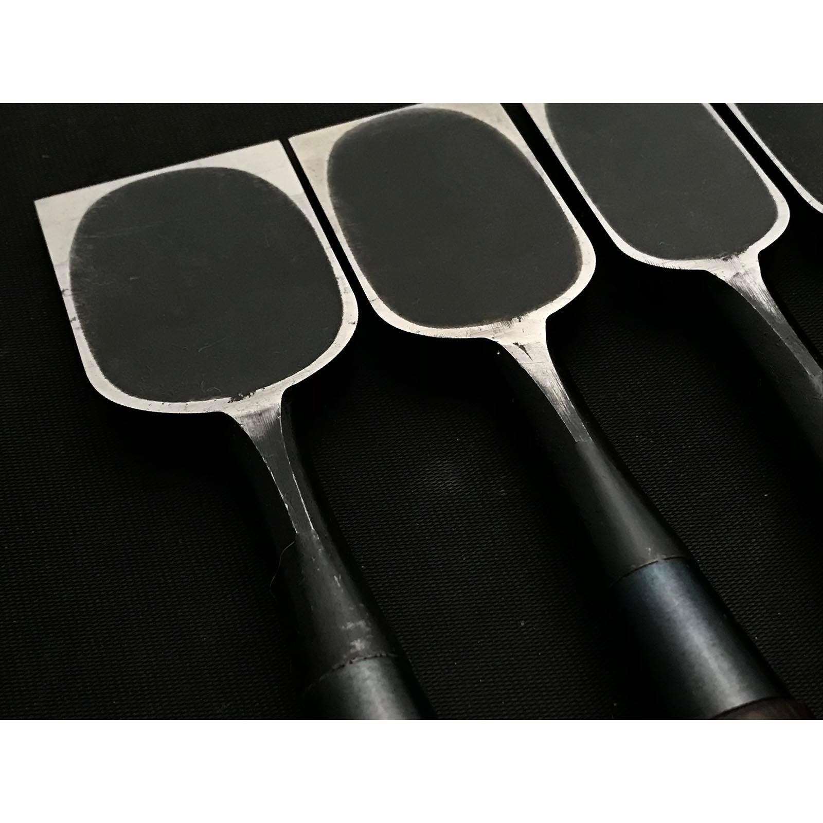Old Stock Takahiro Kakuuchi Bench chisels set 掘出し物 孝弘 角打追入組鑿 鉄刀木柄