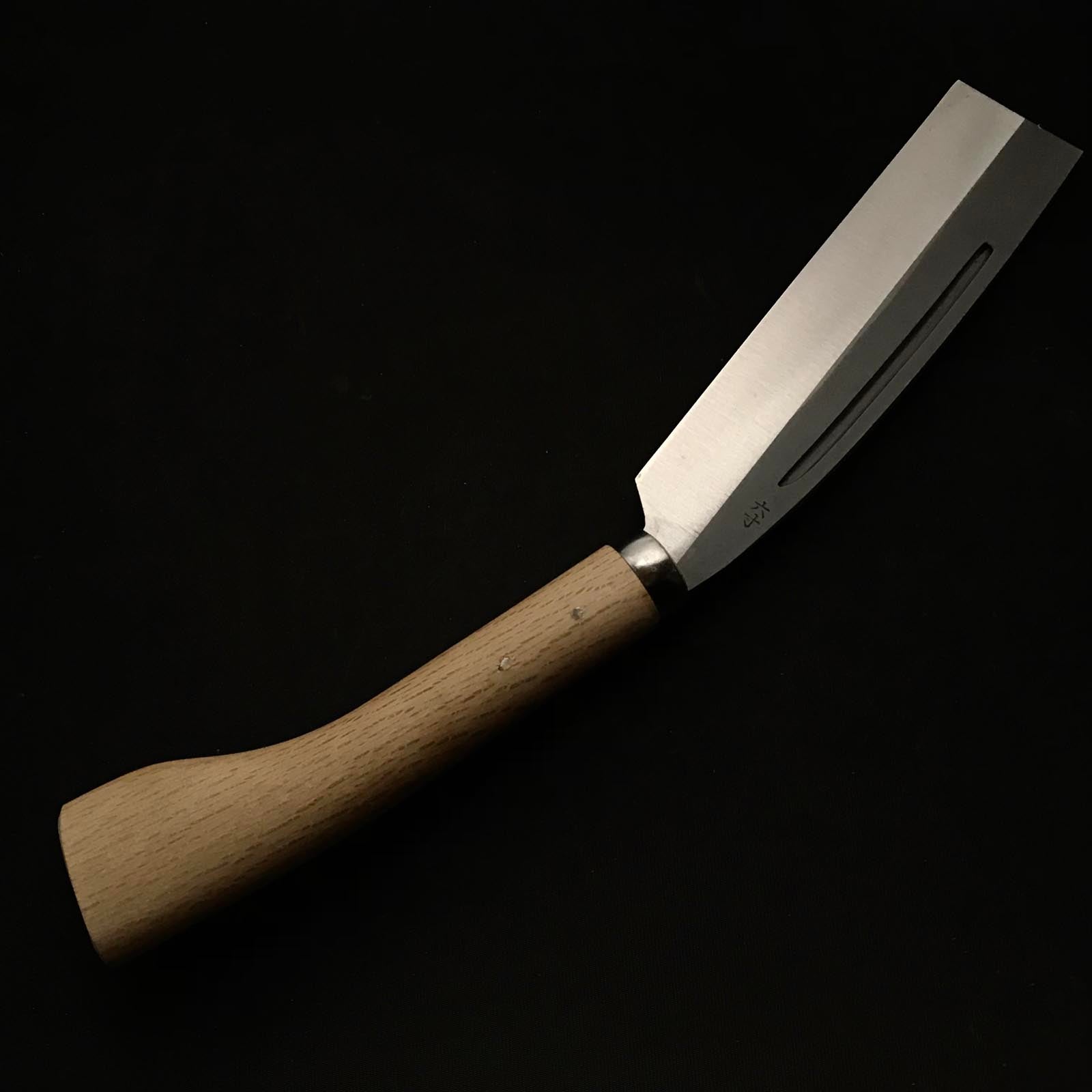 Ajikataya Single edged Nata by HinoUra Tsukasa Right hand 味方屋作 鉈 片刃 磨き仕上げ 右 180mm