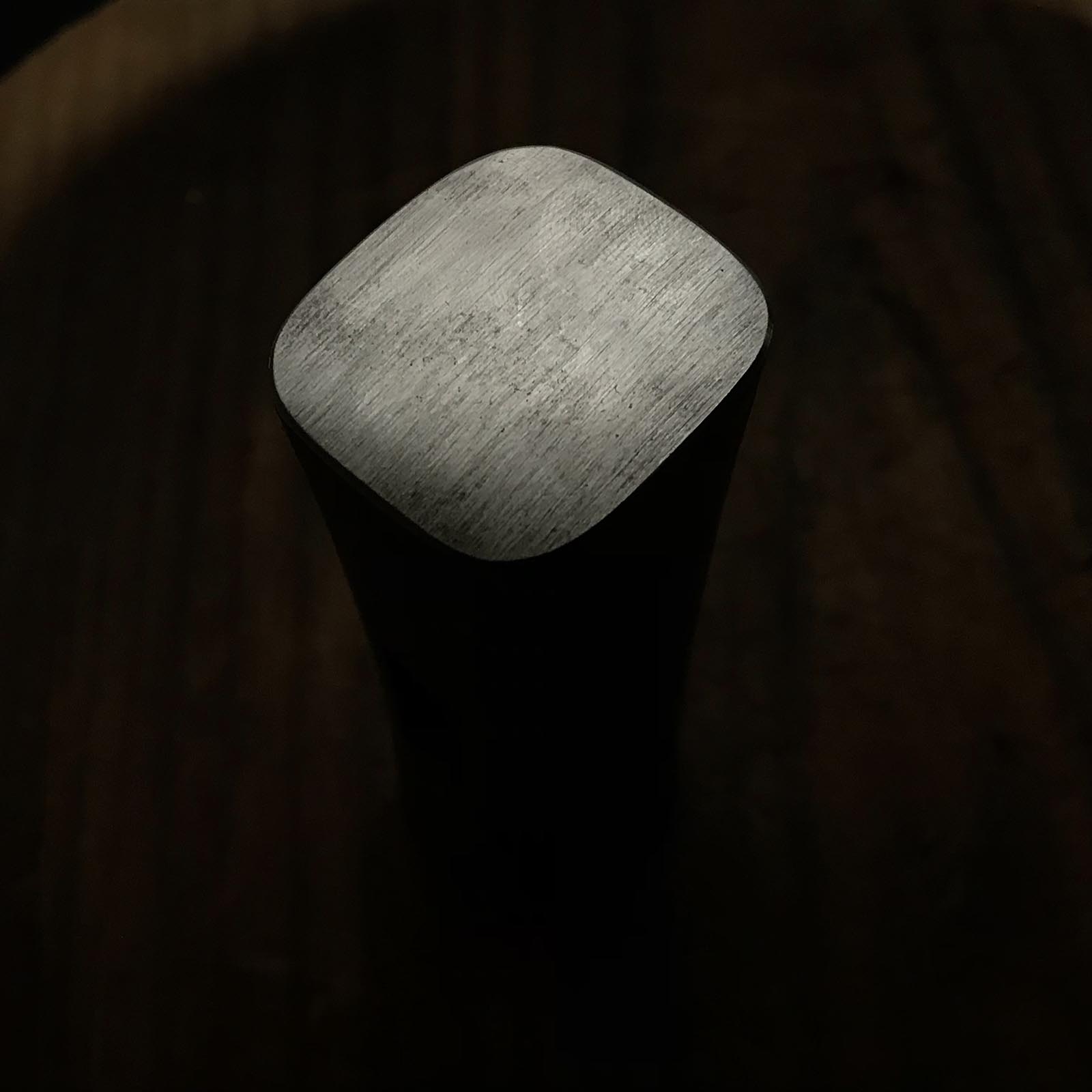 Old stock Masatsura Silver Damascus Hand made Pasting steel Square Hammers 馬場正行 鋼付四角玄翁 木目 120匁