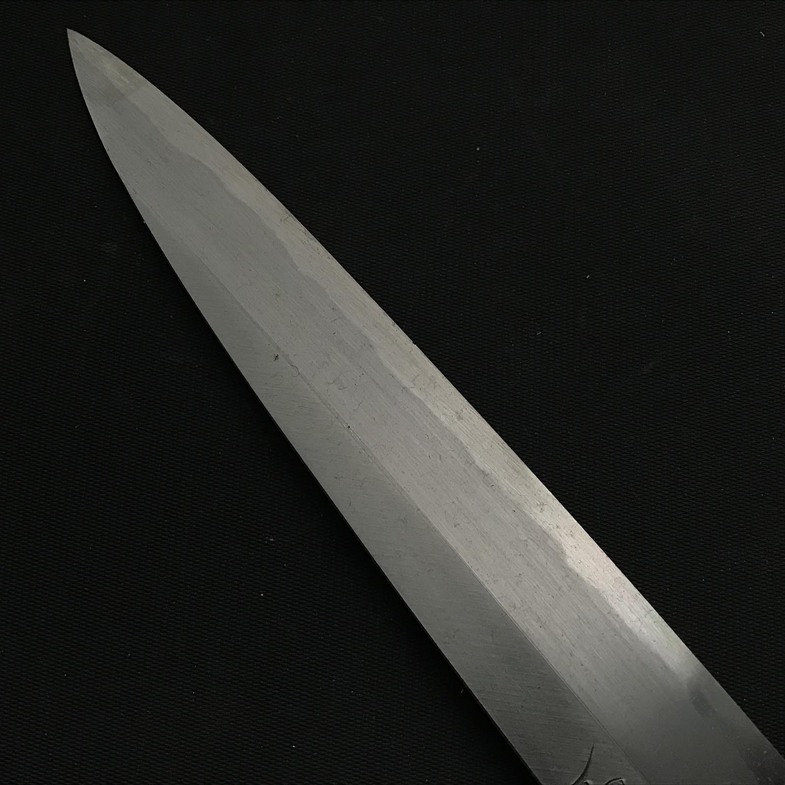 Old stock Ishitsuki Yanagiba Bocho Japanese lacker handle 掘出し物 石月作 柳刃包丁 210mm