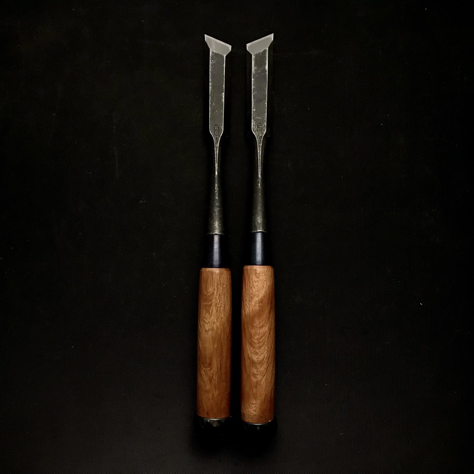 Old stock Kanehiro Damekiri Oblique chisels Set 兼弘 イスカ厚鑿 セット 21mm