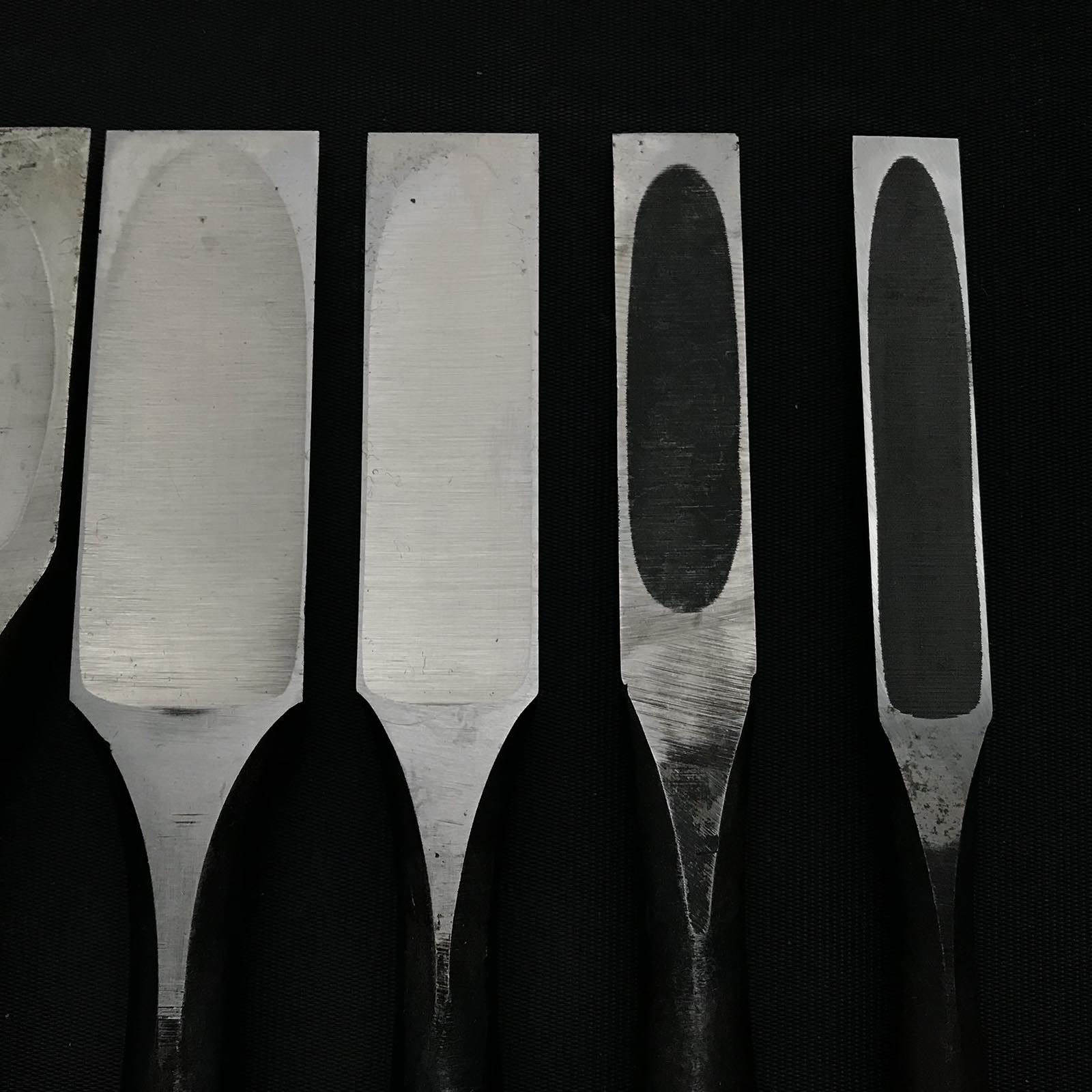 Old stock Damekiri chisels set 掘出し物 ダメ切り6本組鑿 Damekirinomi