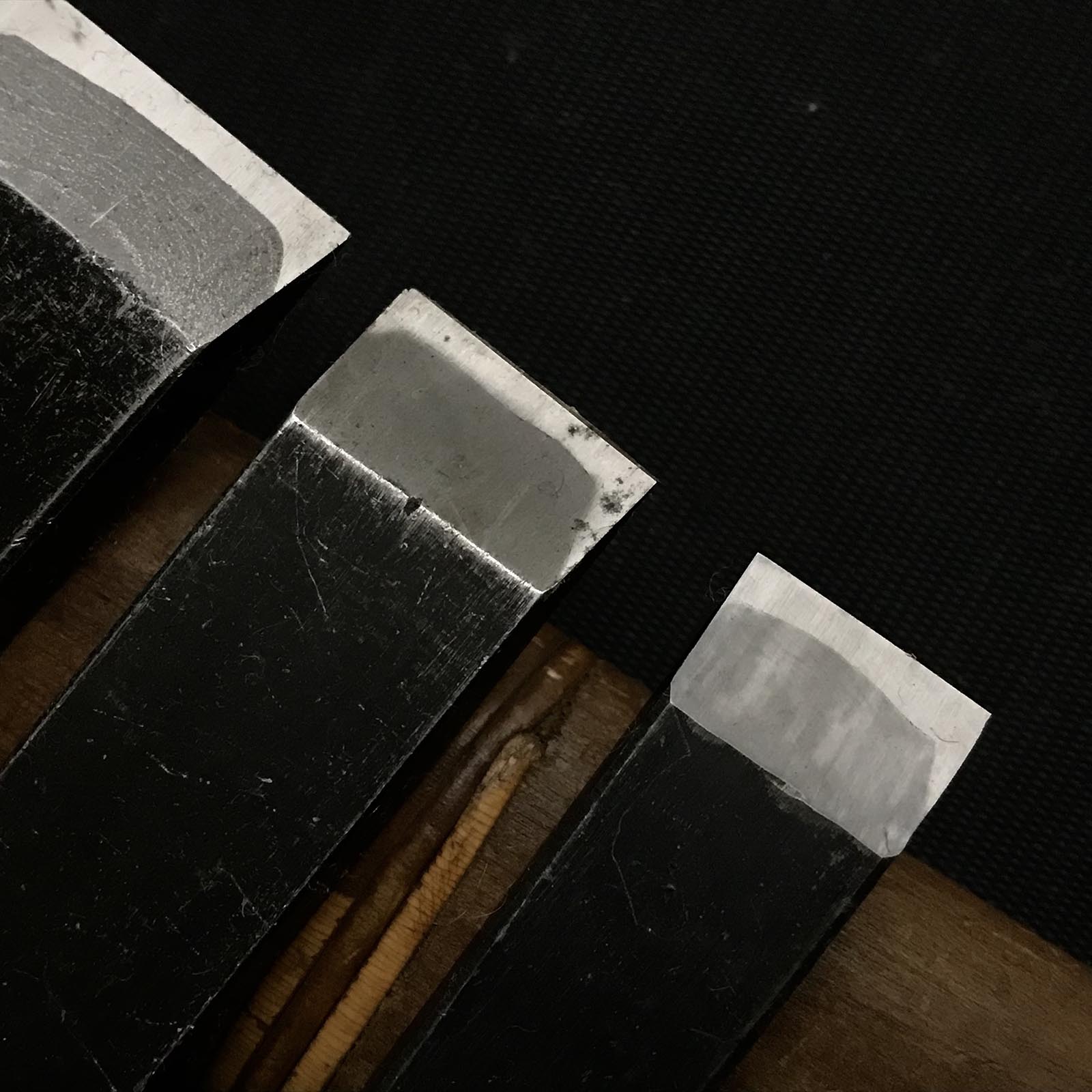 Old stock Damekiri chisels set 掘出し物 ダメ切り6本組鑿 Damekirinomi