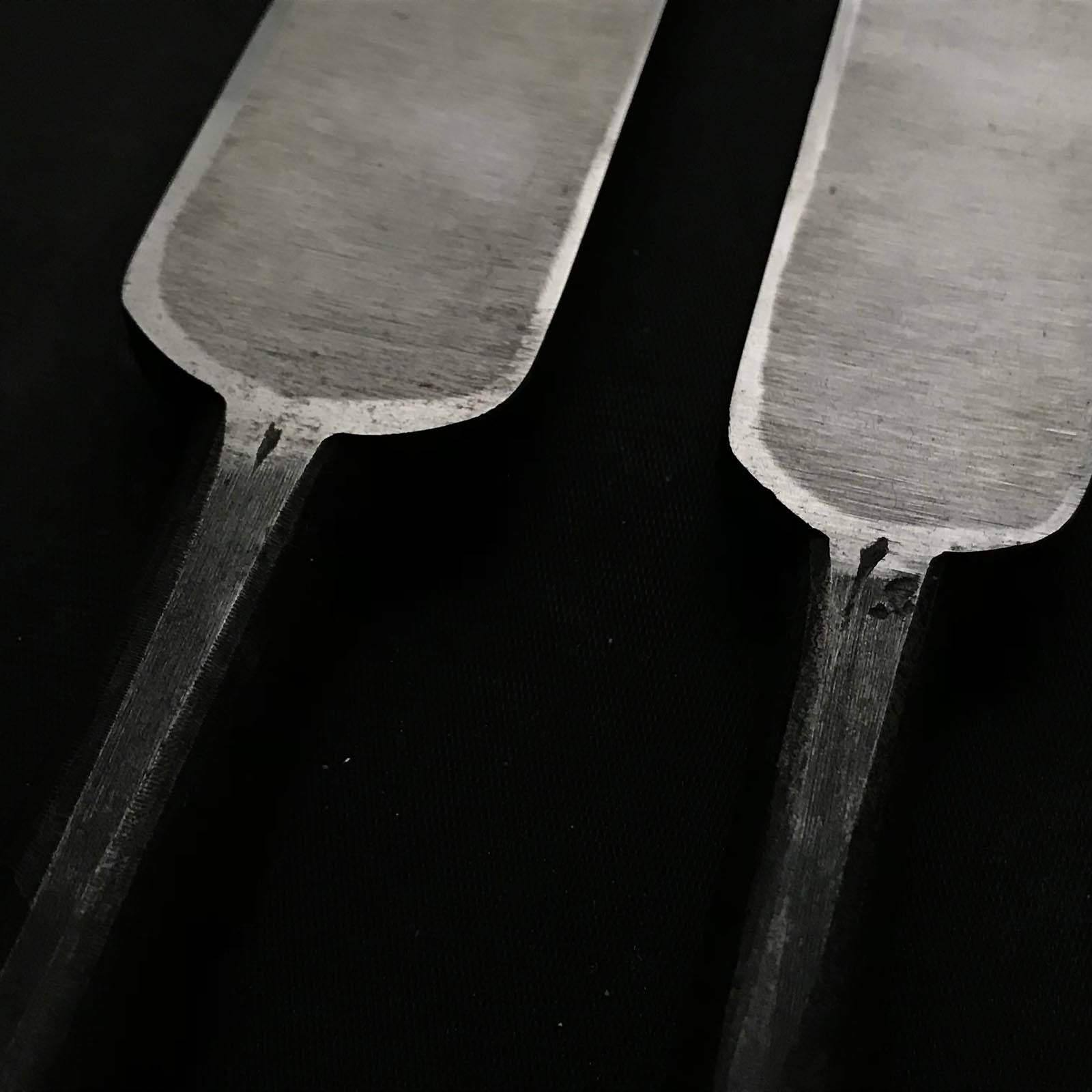 Used Hidari Hisasaku three generations long neck Timber Chisels 中古 三代目左久作 首長叩鑿 36,30mm