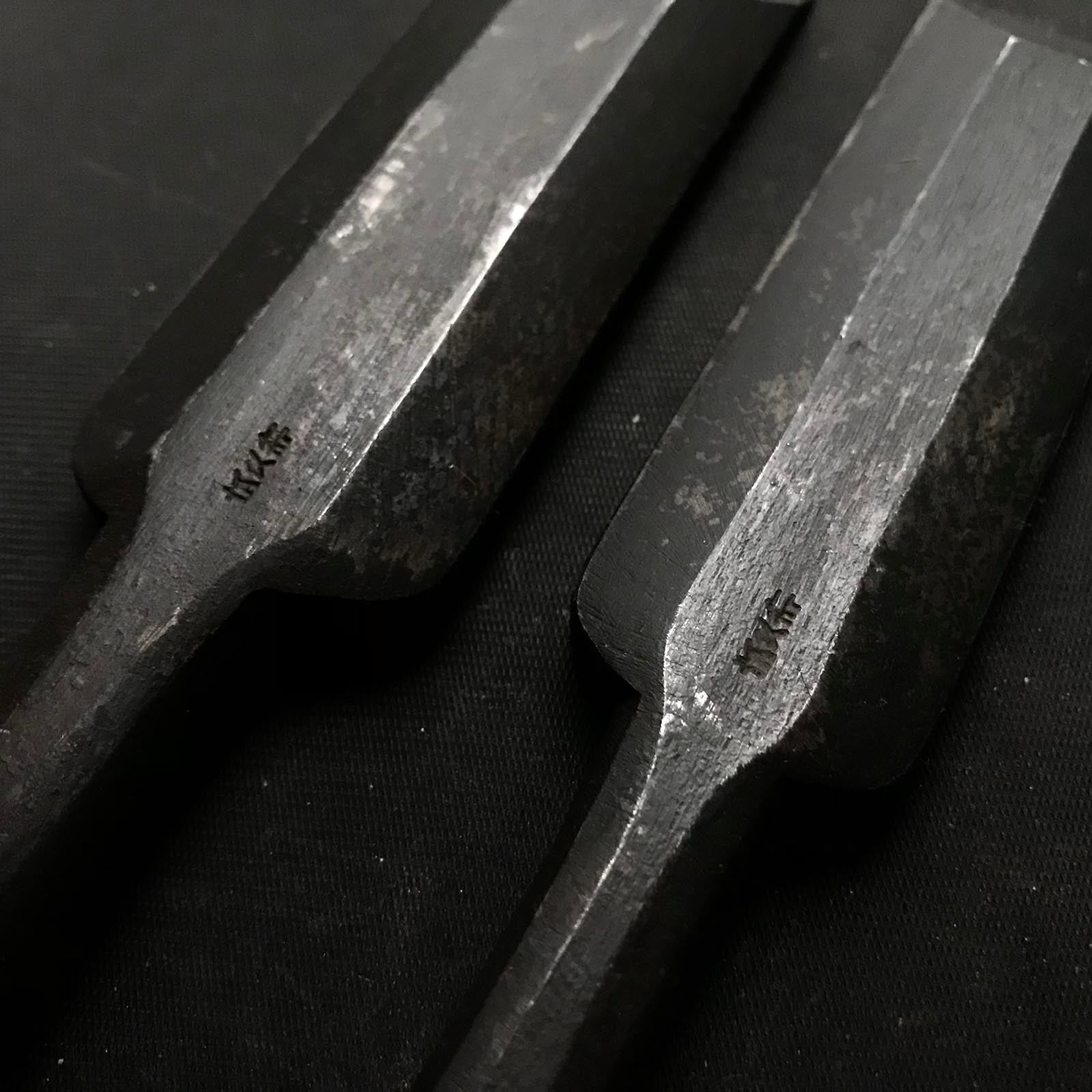 Used Hidari Hisasaku three generations long neck Timber Chisels 中古 三代目左久作 首長叩鑿 36,30mm