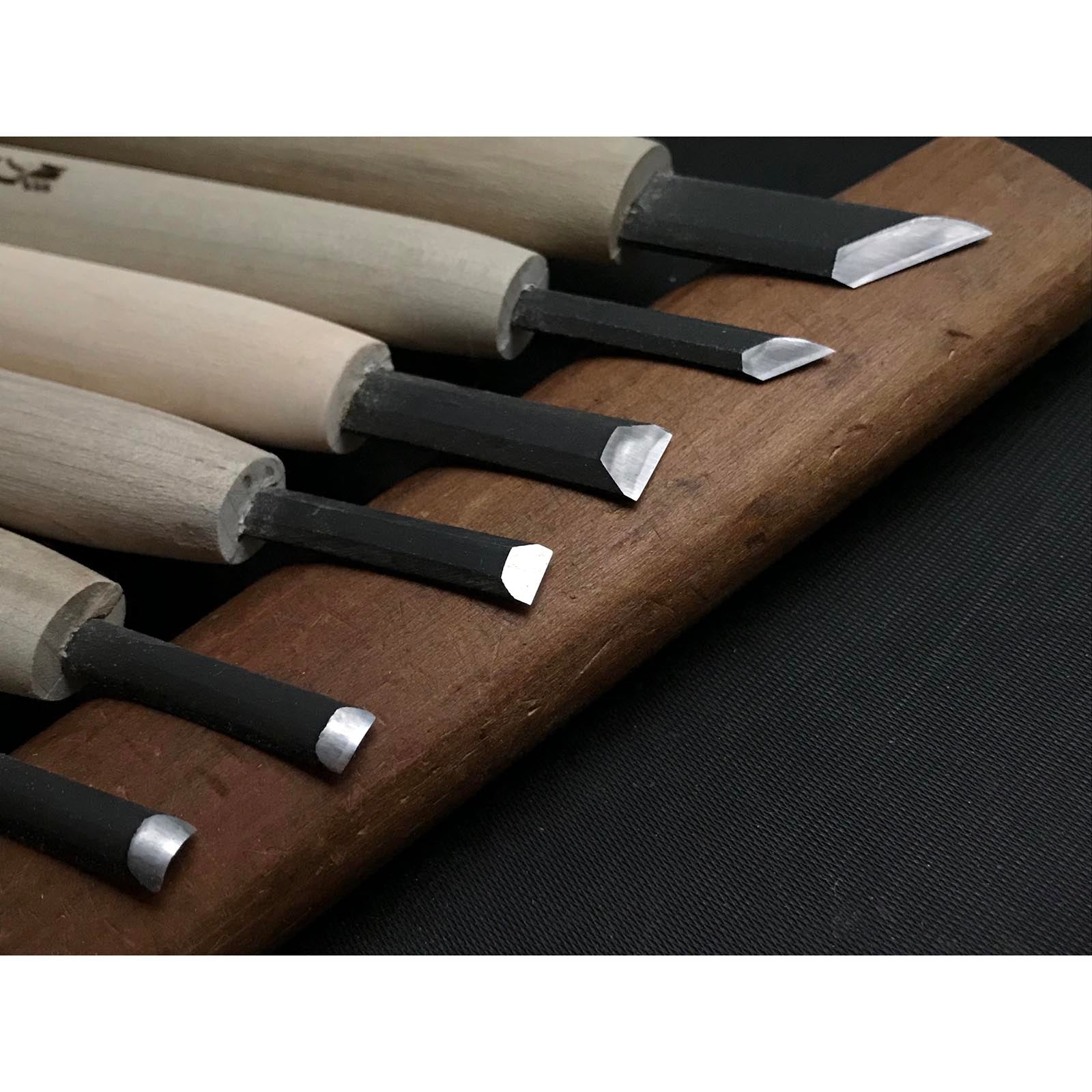Chotousei Carving chisels set Beginner level 彫刀晟 小倉彫刻刃物製作所 一般用 彫刻刀セット Chokokuto