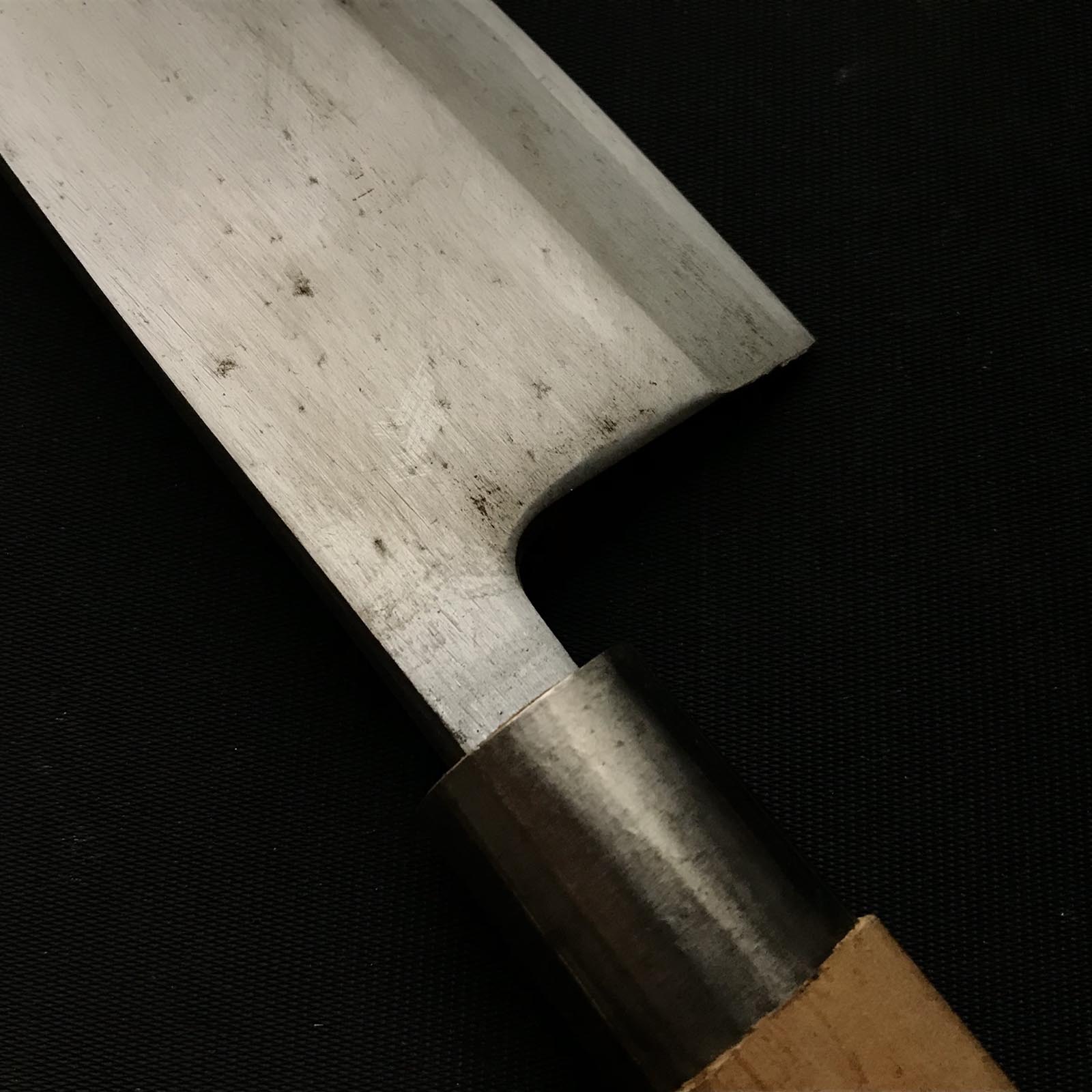 旧株 鋼管出刃防長 掘り出し物 國冠出刃包丁 180mm