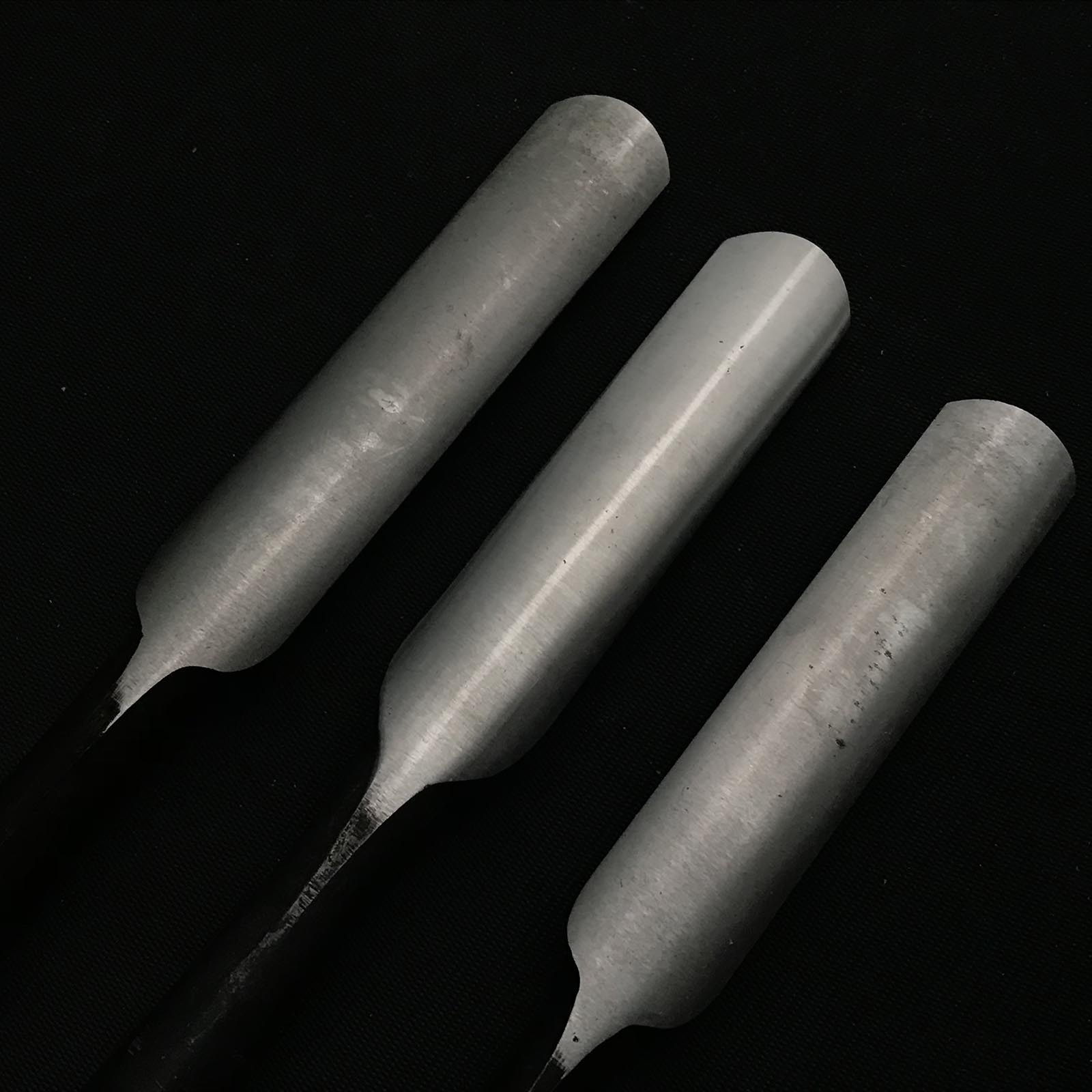 Old stock Sotomaru chisels with white steel 掘出し物 外丸鑿 白紙鋼 18mm