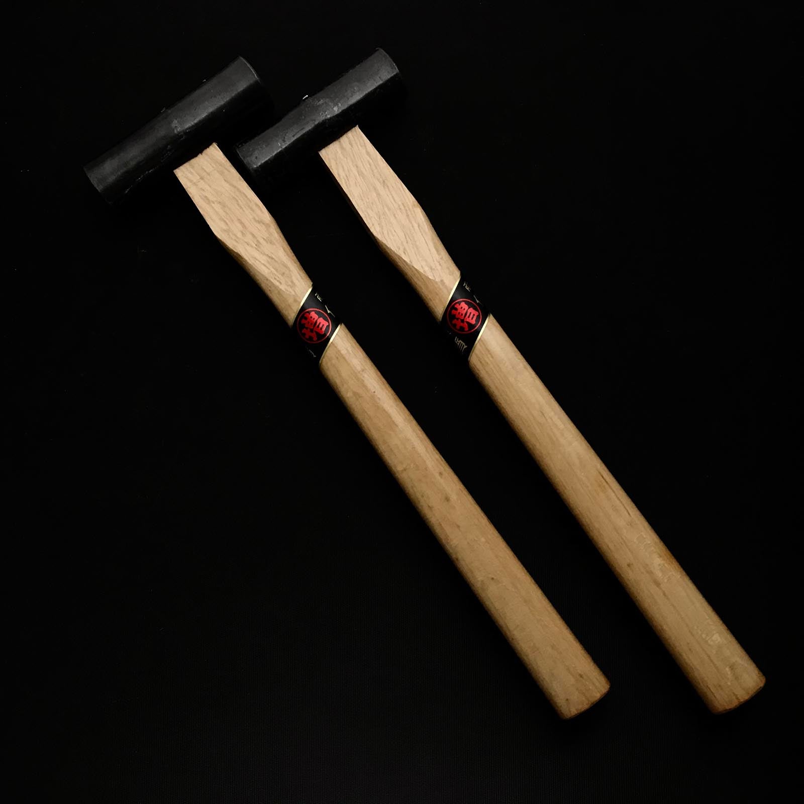 Old stock for beginner Marumasu Round Hammers Blacksmith finish with handle 掘出し物 丸增 丸玄翁 柄付 黒仕上