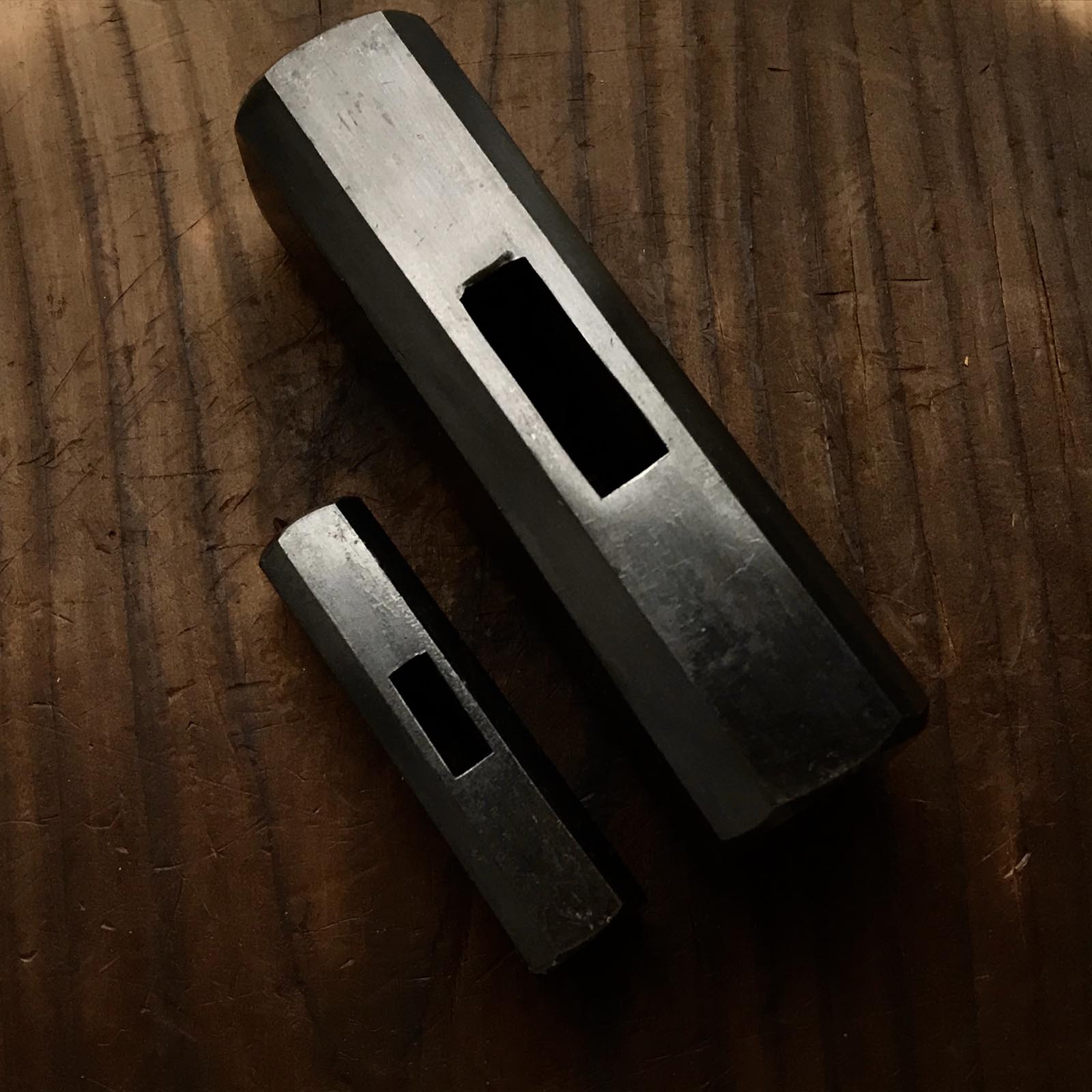 Old stock for beginner Marumasu Octagon Hammers Blacksmith finish 掘出し物 丸增 八角玄翁 黒仕上