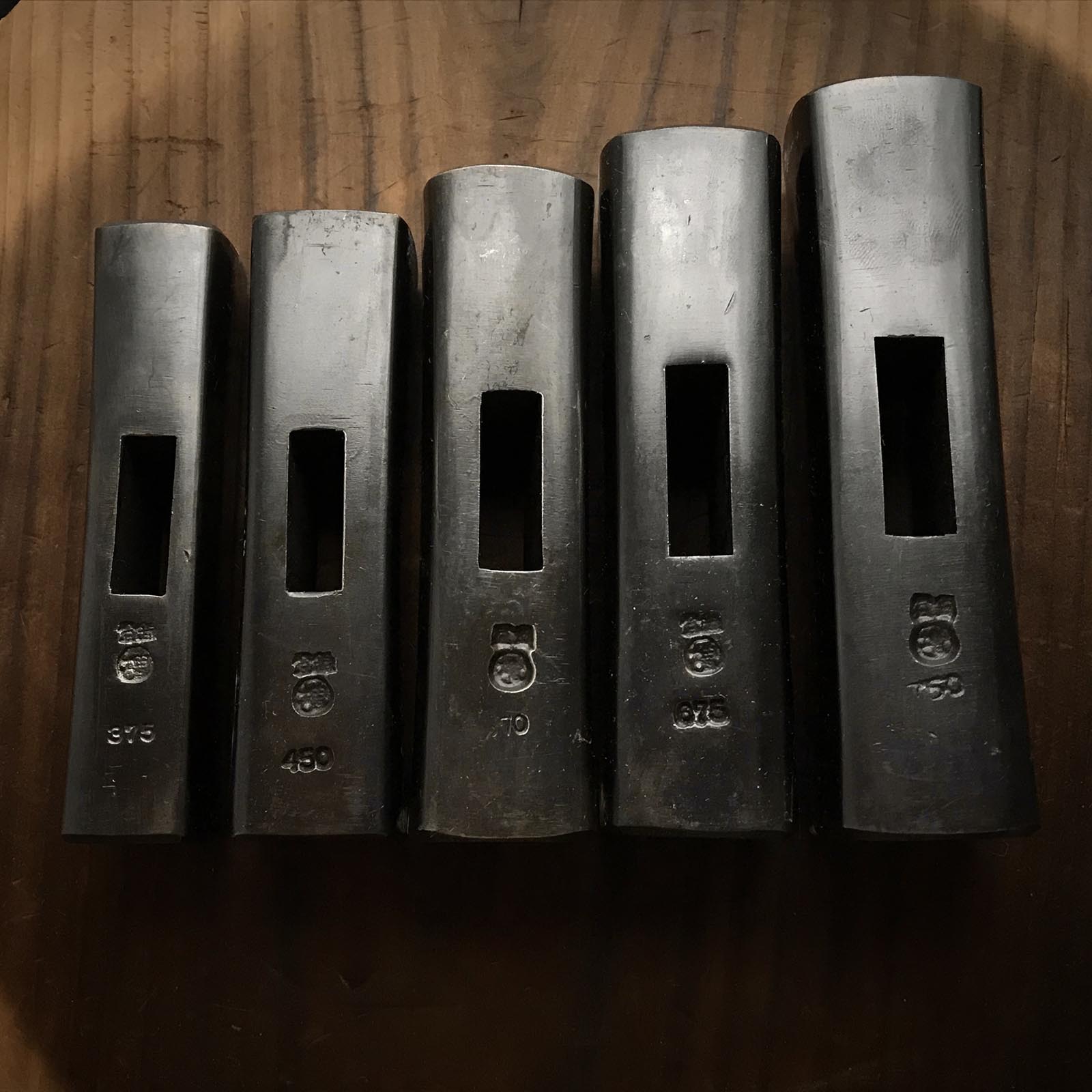 Old stock for beginner Marumasu Square Hammers Blacksmith finish 掘出し物 丸增 四角玄翁 黒仕上