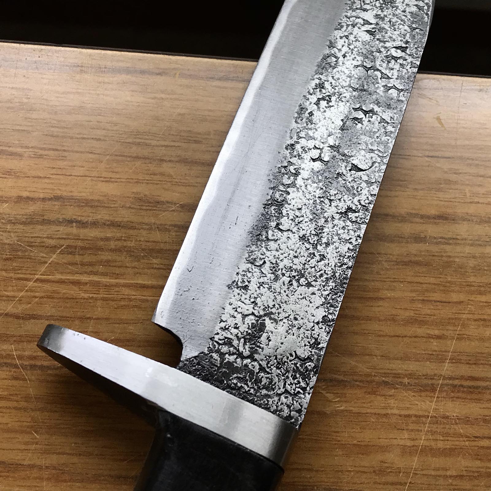 Hidaritohzo Double edged Nata with white steel No.2 左藤蔵 剣鉈 両刃 本皮ケース入 210mm