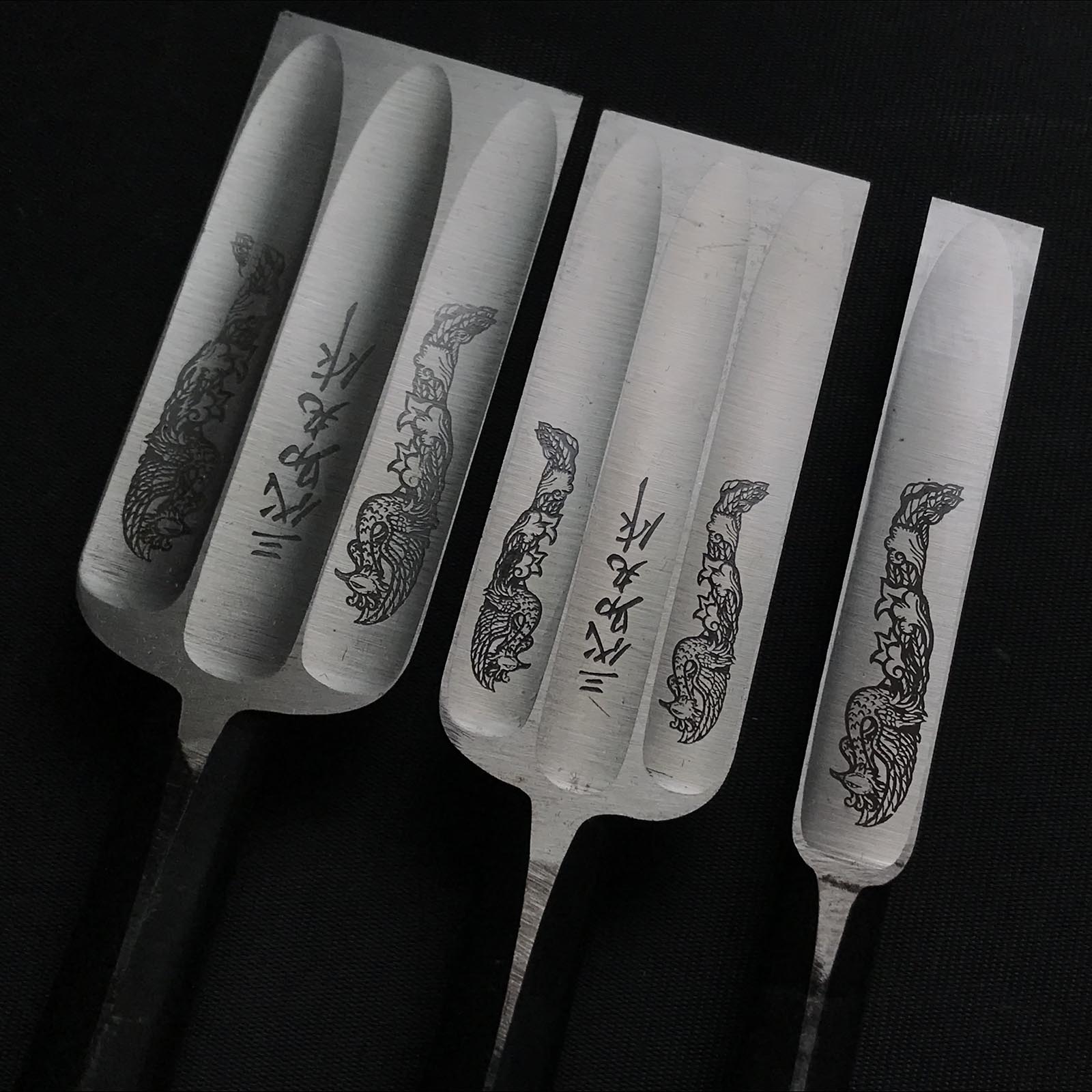 Old stock.Sukemaru 3rd Timber chisels by Usui Kinzaburo 掘出し物 三代助丸作 碓氷金三郎 叩き鑿 Tatakinomi