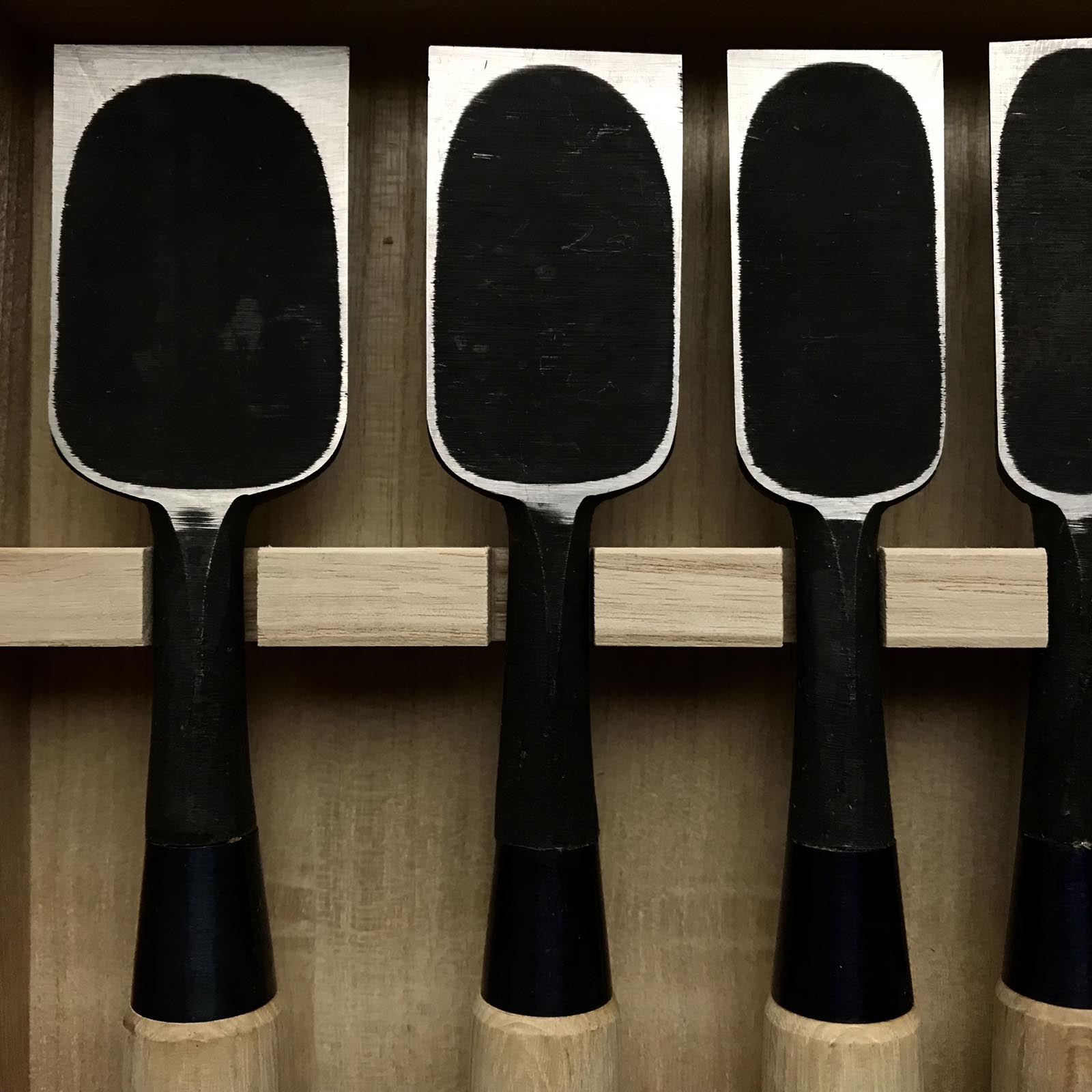 Sukemasa Bench chisels set with blacksmith finish 助正 黒仕上 追入組鑿 Oirenomi