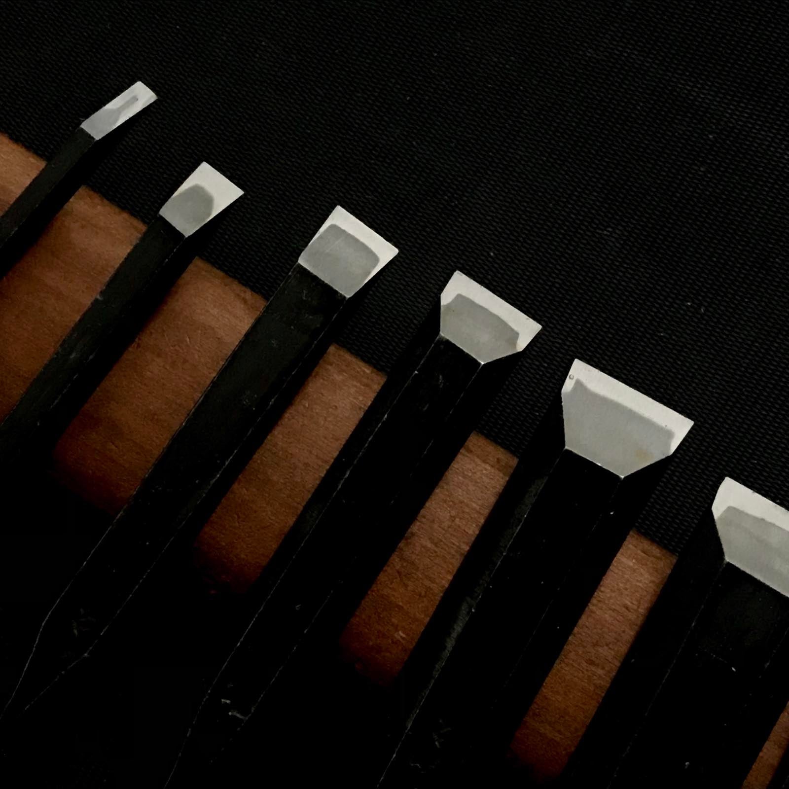 旧蔵利久 卓上ノミセット 掘り出し物 利久 追入10本組鑿 おいれのみ