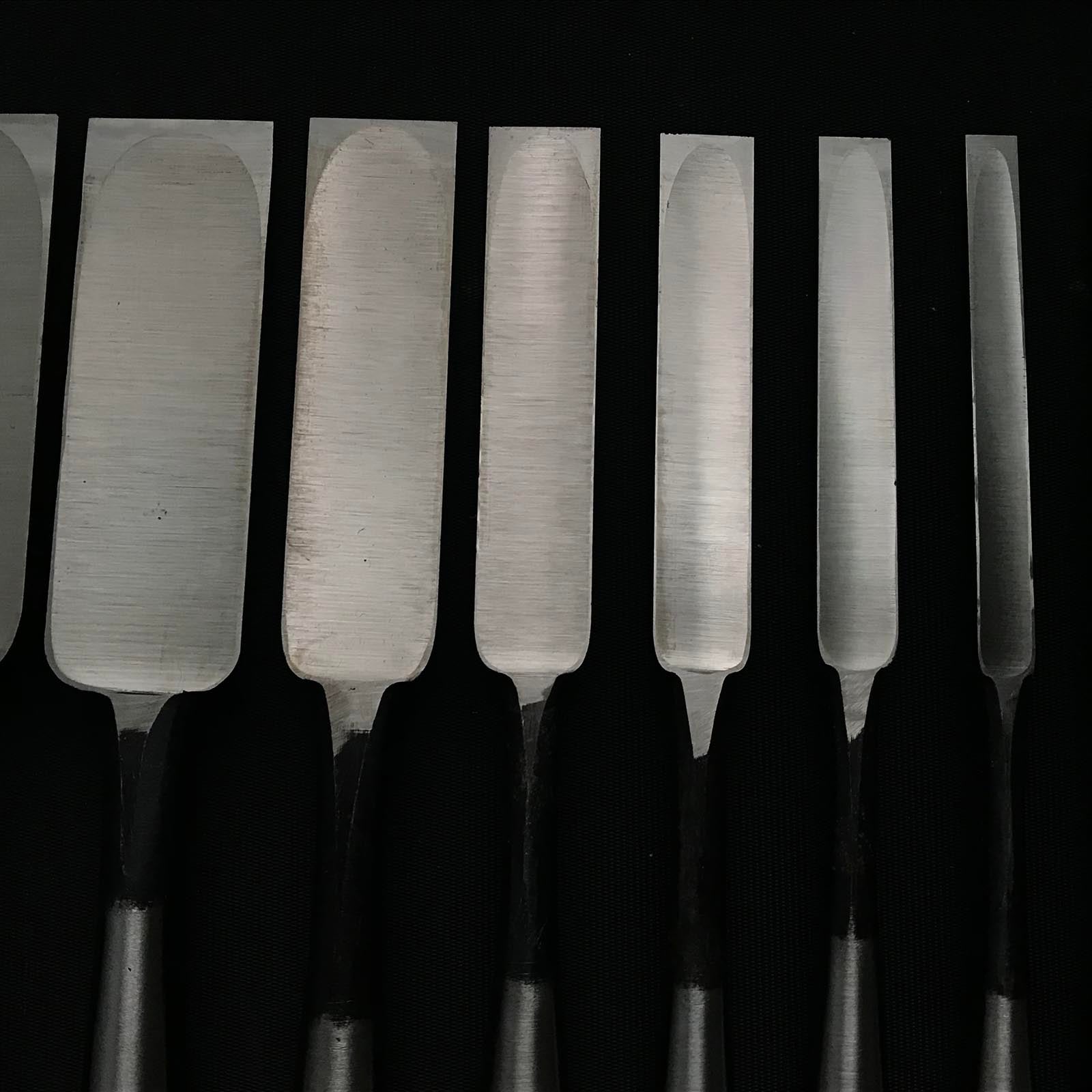 Old stock Kamijisaku Paring chisels set 掘出し物 神治作 薄鑿10本組 Usunomi