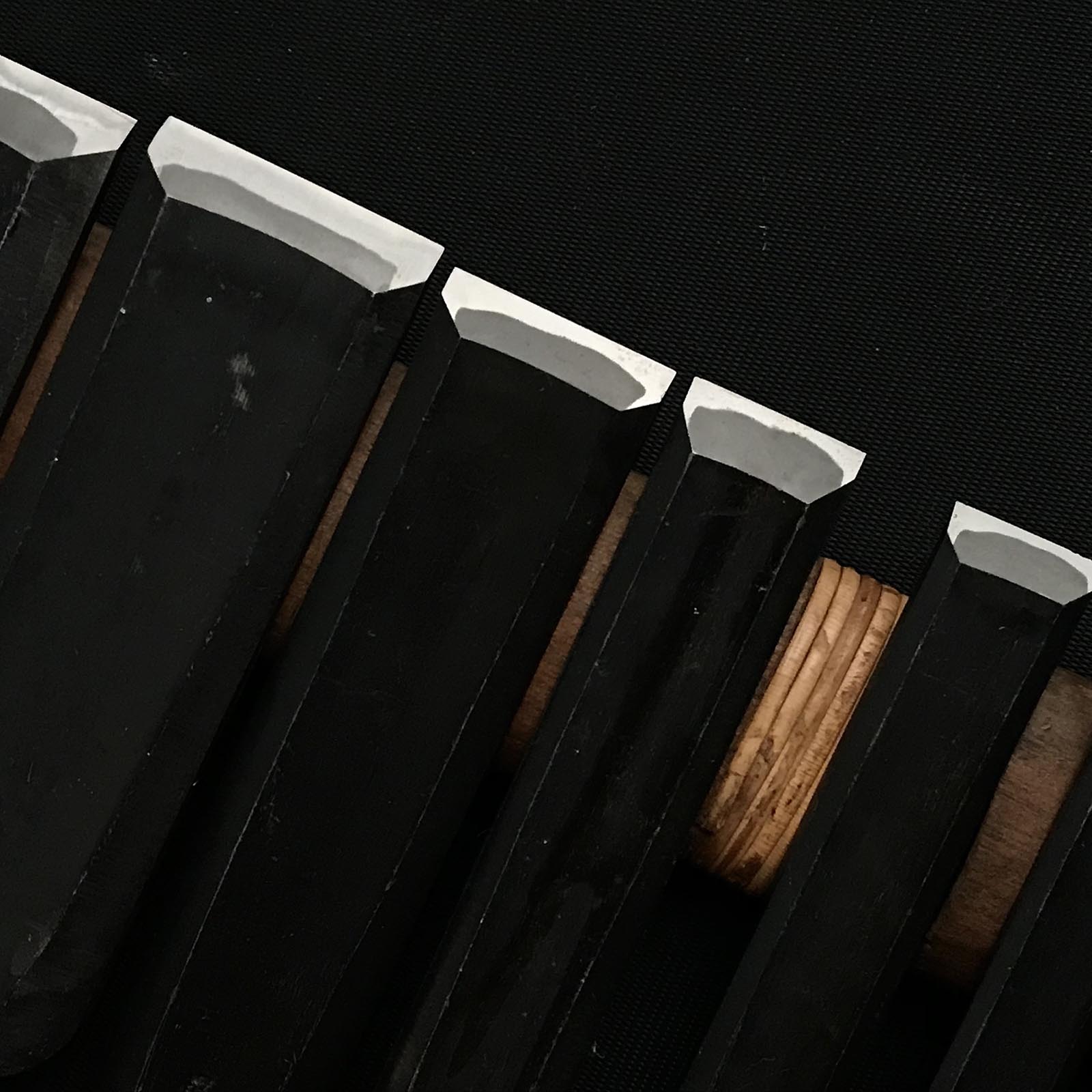 Old stock Kamijisaku Paring chisels set 掘出し物 神治作 薄鑿10本組 Usunomi