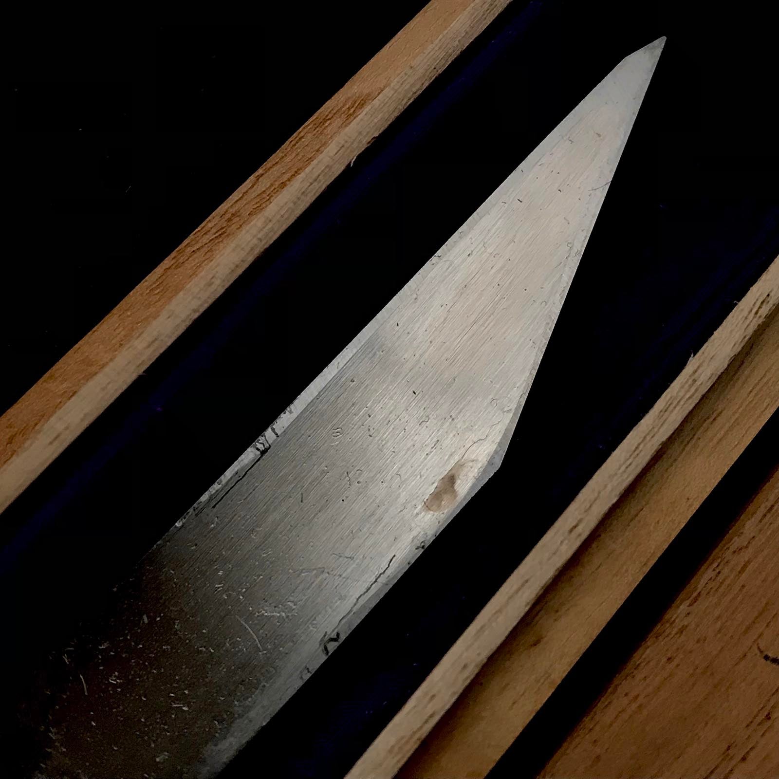 Old stock Sandai-Yasuhiro Kiridashi Left hand Japanese hand made tools 掘出し物 三代泰啓 切出し小刀 左