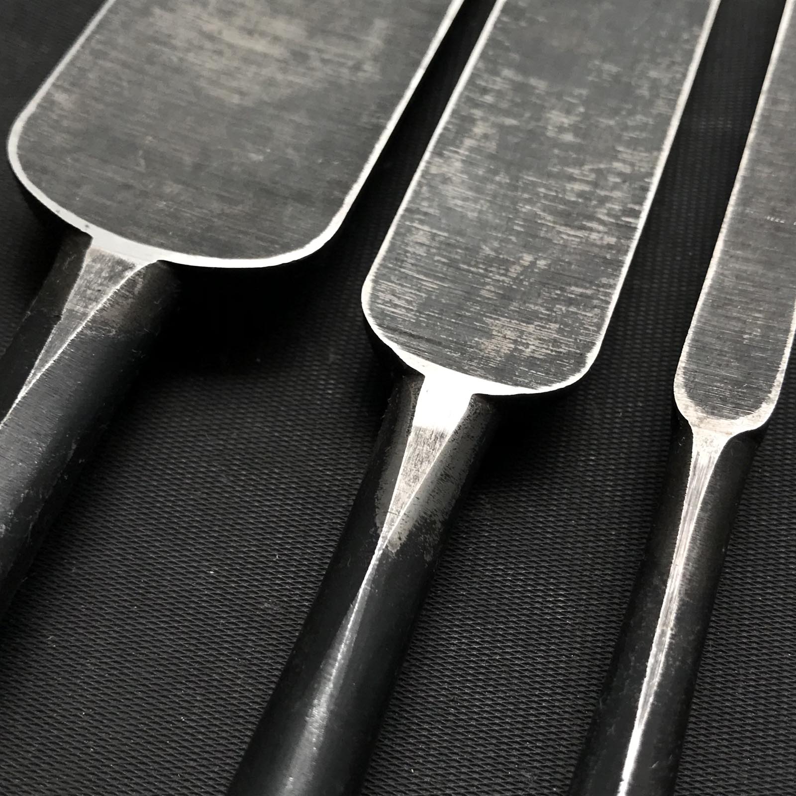 Old stock Paring chisels by Miki Unknown smith 掘出し物 薄鑿 三木製 Usunomi 9,12,24,36mm