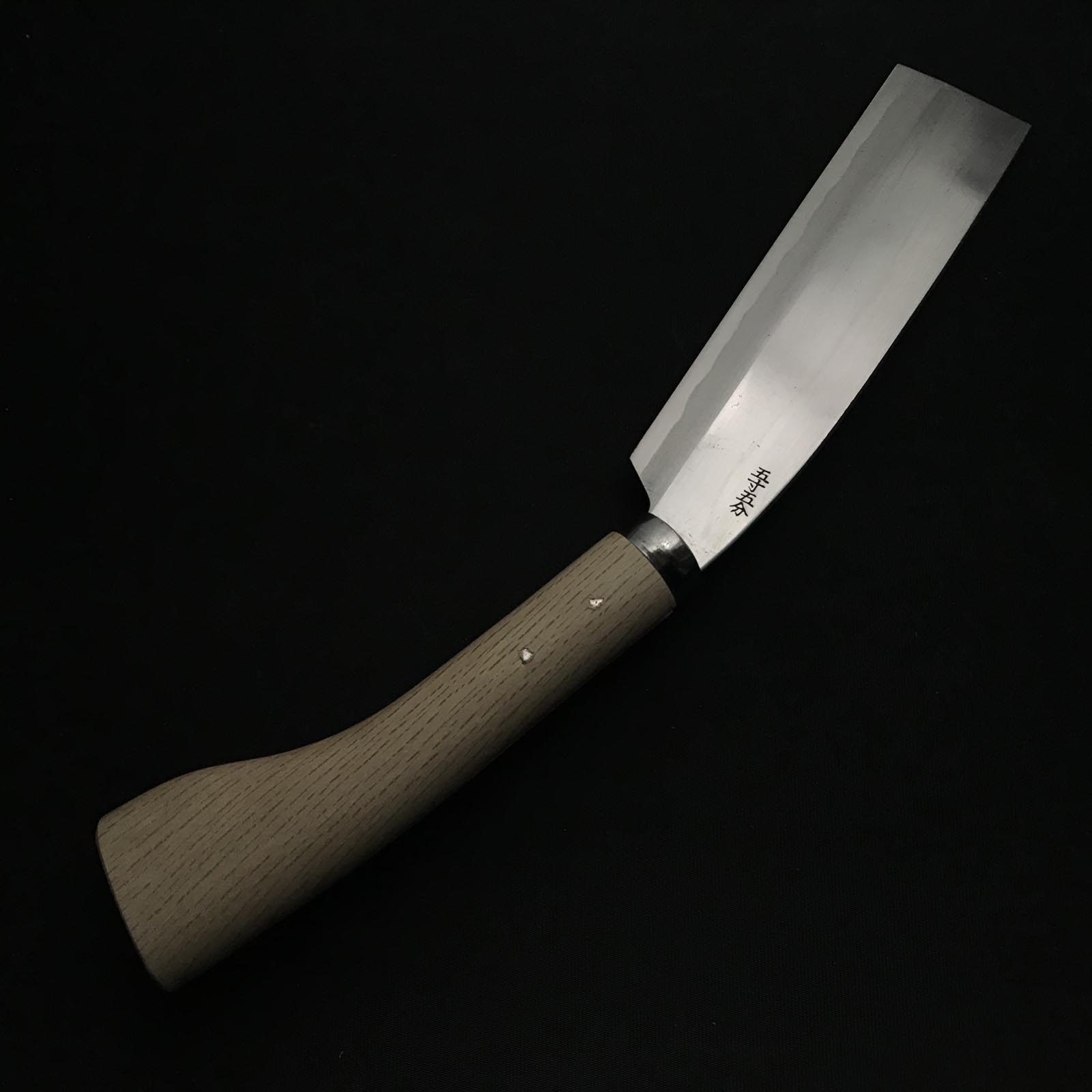 味方屋作 鉈 両刃 磨き仕上げ 右 165mm Ajikataya Double edged Nata by HinoUra Tsukasa Right hand