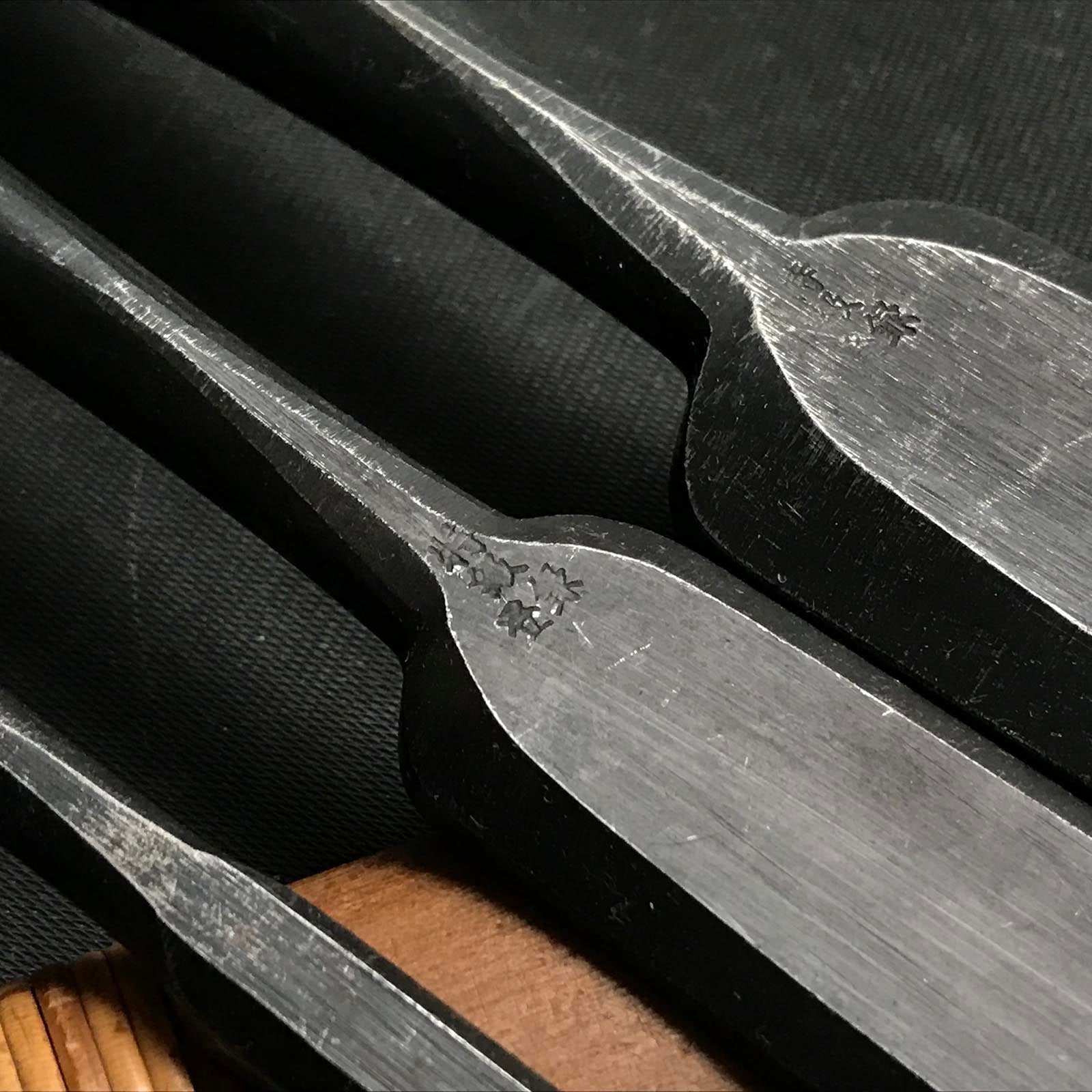 Old stock Paring chisels by Miki Unknown smith 掘出し物 薄鑿 三木製 Usunomi 9,12,24,36mm