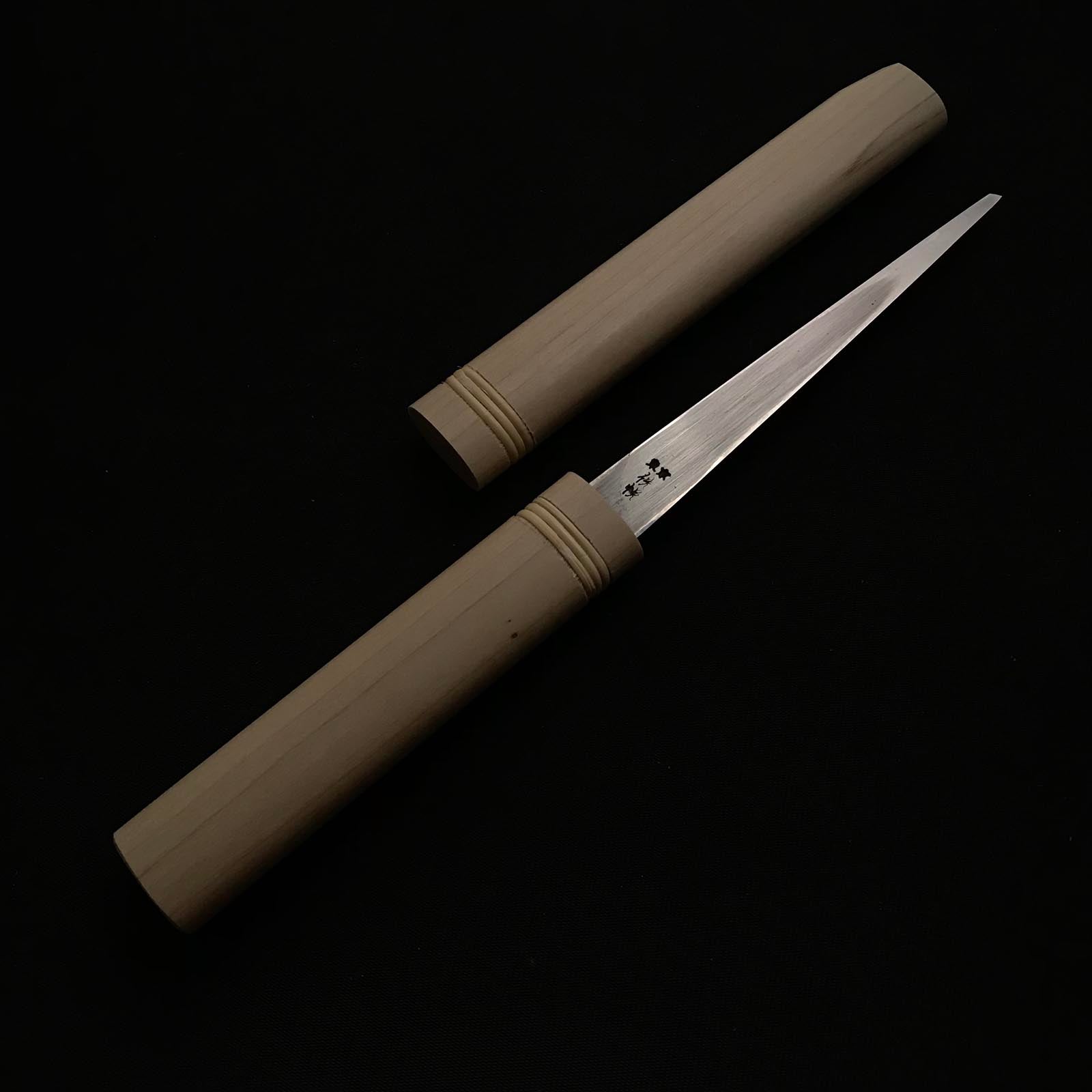 Kouetsu Left hand Kuri Kokatana (Carving tools) 侊悦 青紙鋼 繰り小刀 左 130mm