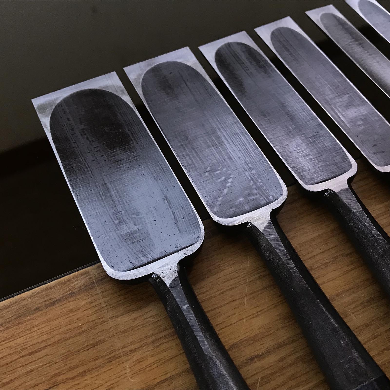 Fujihiro Dovetail Paring chisels by Chuutarou Imai 今井忠太郎作 二治弘 鎬薄鑿 Usunomi 12,15,18,24,30,36mm