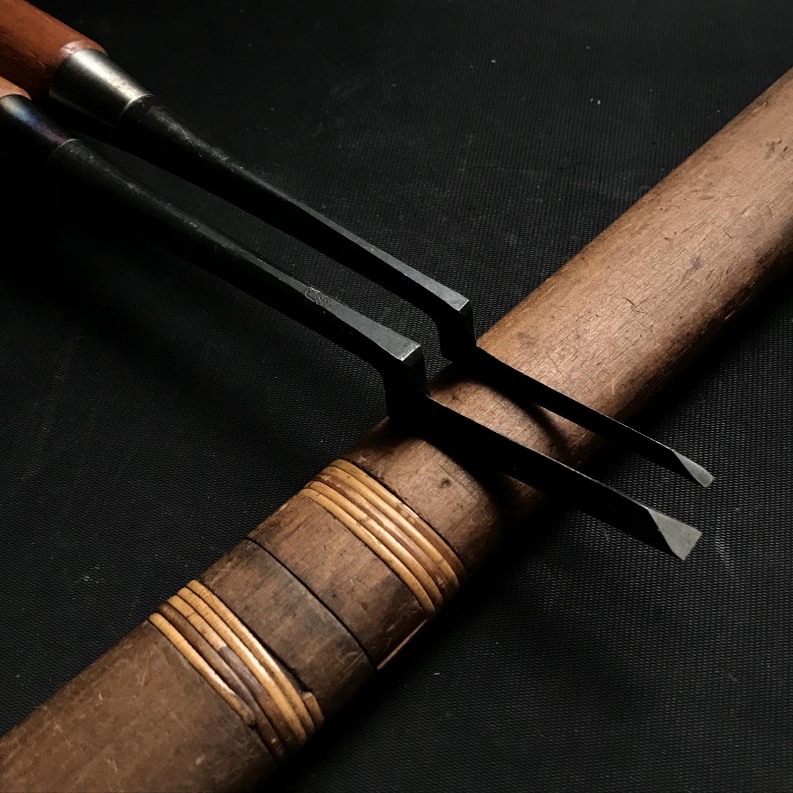 Old stock Yoshitaka Trowel chisels (Kote nomi) Dovetail type 掘出し物 義隆 鏝鑿 鎬型 6,3mm