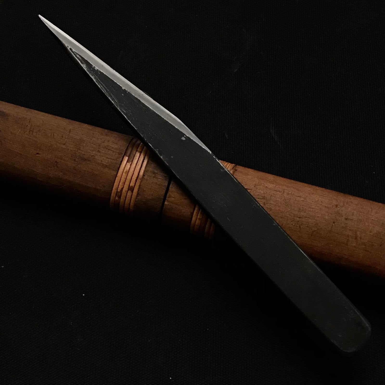 旧蔵 宝龍神切り出し 右手 日本製 手作り道具 掘り出し物 宝龍神 切り出し小刀 右 18mm