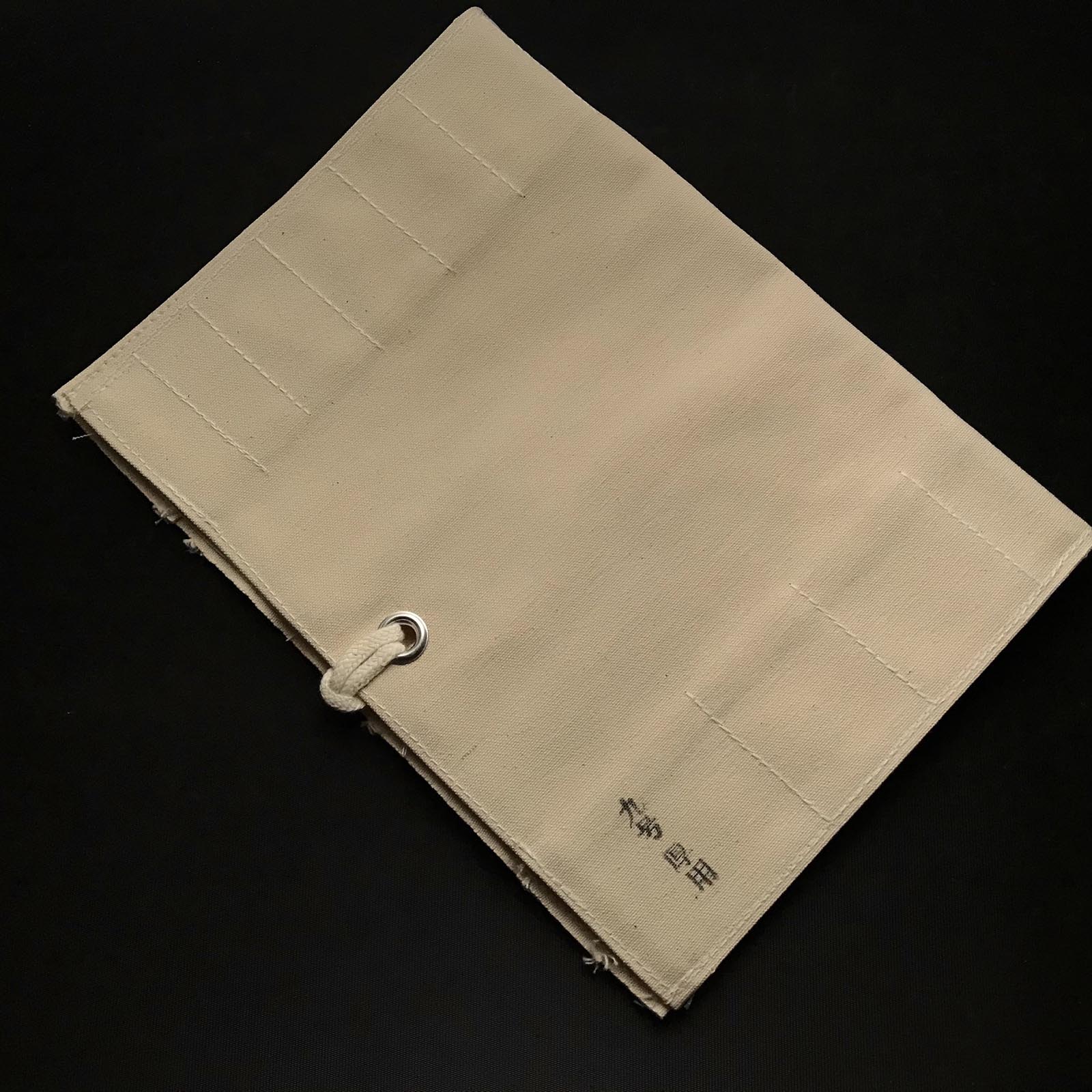 Chisel and Tool Roll Cloth Bag For Timber chisels 鑿巻き 厚鑿用 布製 フタ付 白/white