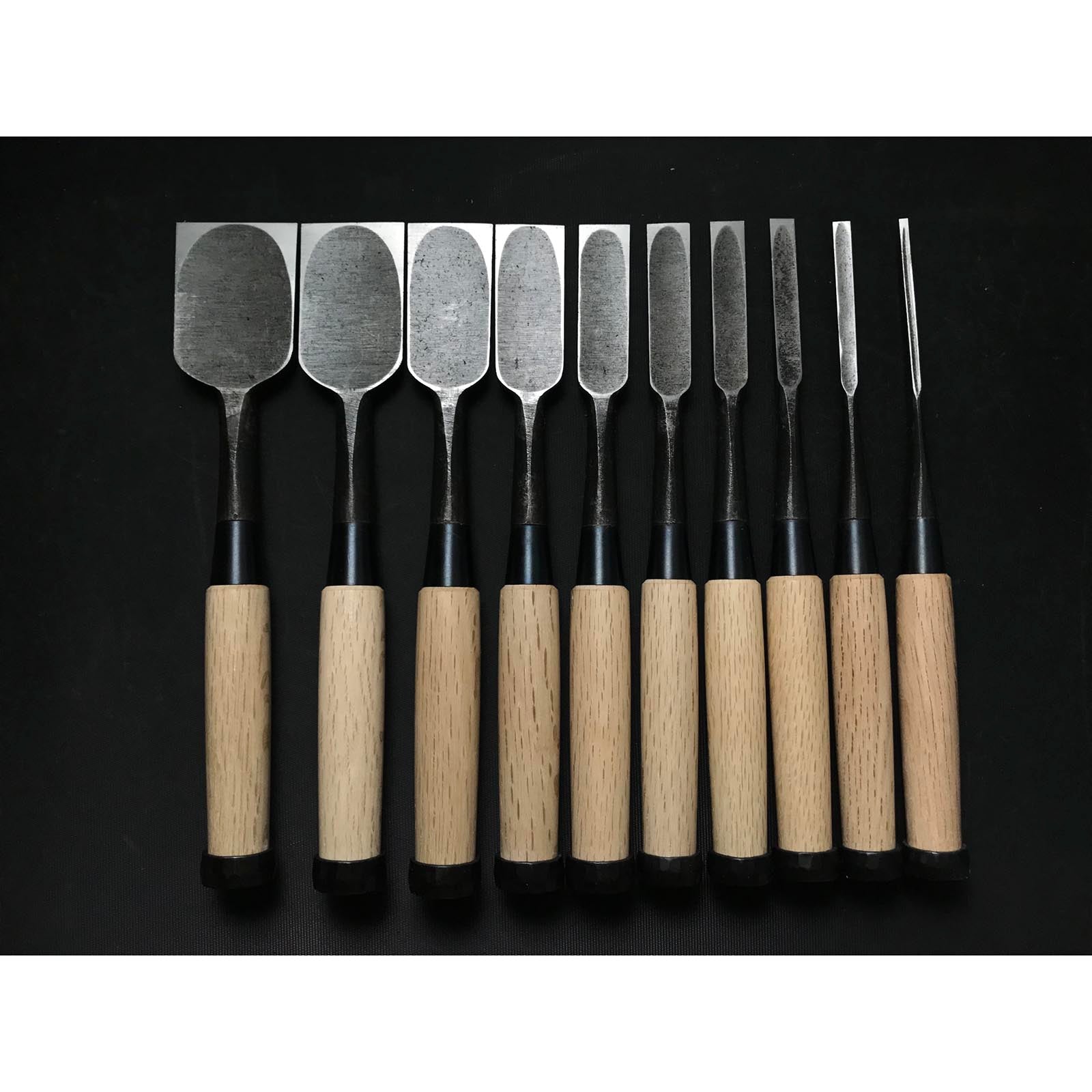 Kanetake Kaku-uchi Type Bench chisels set by Takahashi Norikazu 高橋典三作 カネ武 角打追入組鑿 Oirenomi