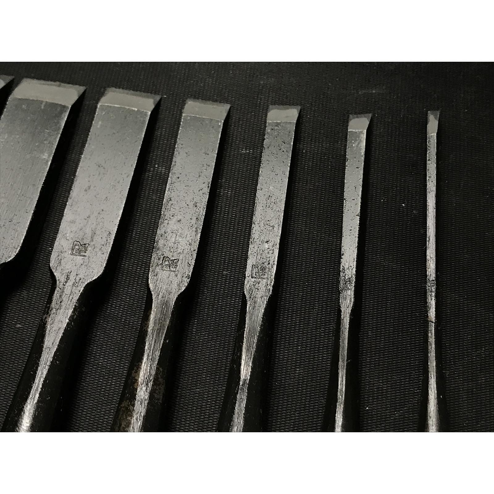 Kanetake Kaku-uchi Type Bench chisels set by Takahashi Norikazu 高橋典三作 カネ武 角打追入組鑿 Oirenomi