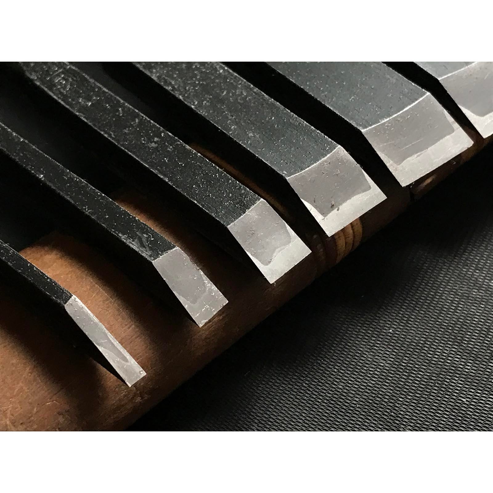 Kanetake Kaku-uchi Type Bench chisels set by Takahashi Norikazu 高橋典三作 カネ武 角打追入組鑿 Oirenomi