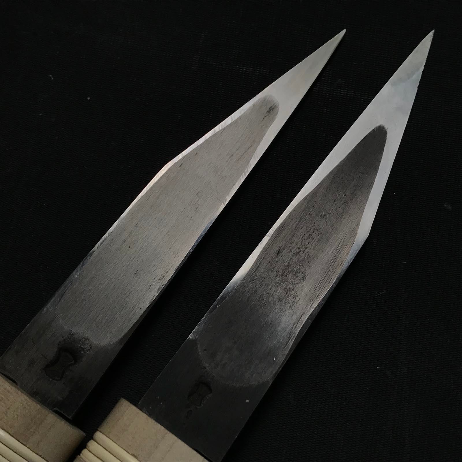 Old stock Kaneharu Kiridashi Kokatana set with white steel 掘出し物 包春 横手小刀セット 24mm