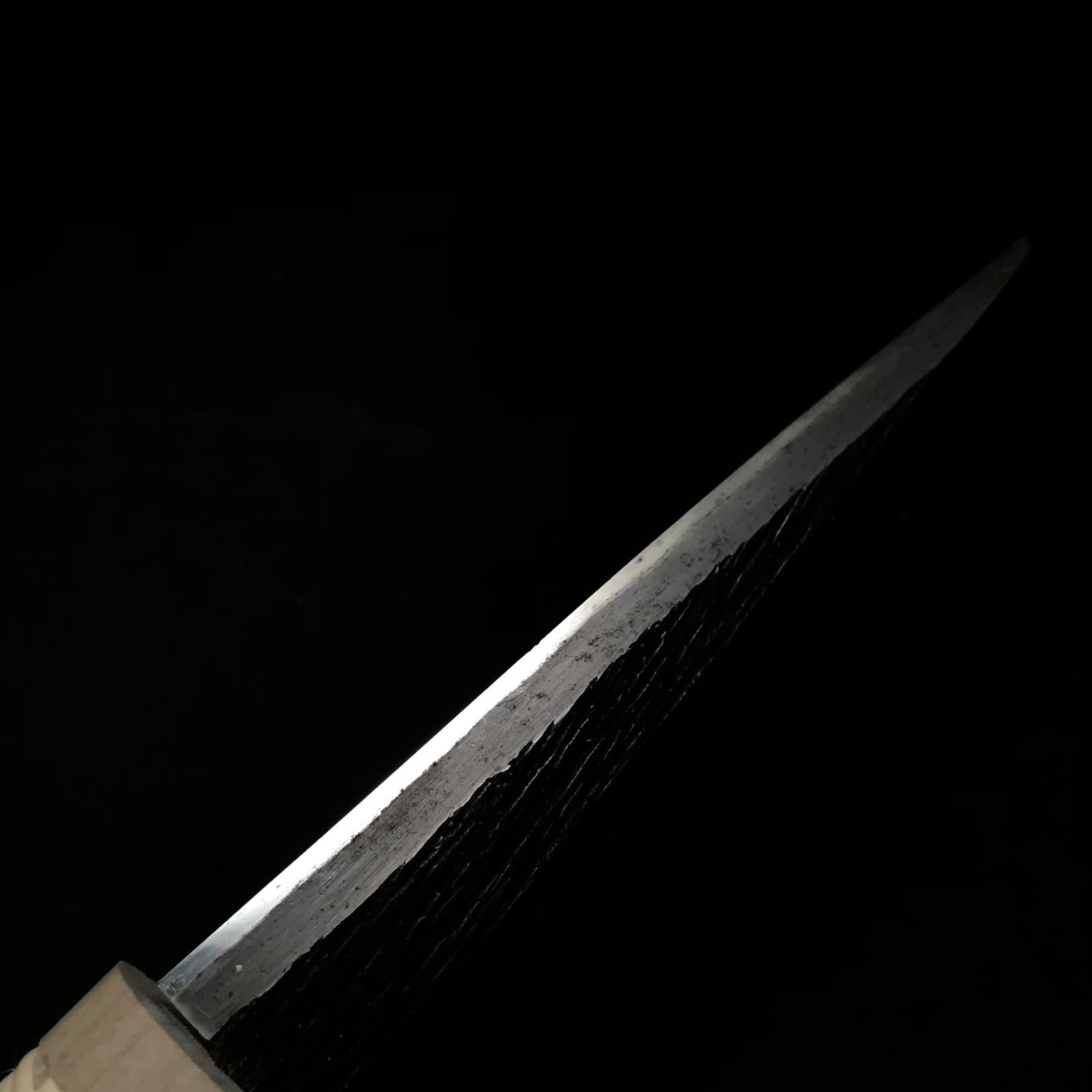 Old stock Kaneharu Kuri Kokatana (Carving knife) with white steel 掘出し物 包春 繰小刀 左 140mm