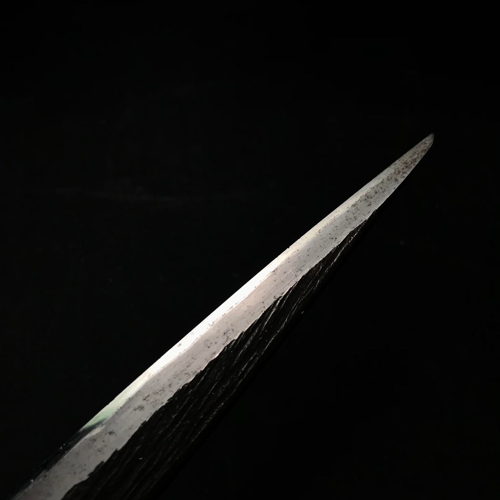 Old stock Kaneharu Kuri Kokatana (Carving knife) with white steel 掘出し物 包春 繰小刀 左 140mm